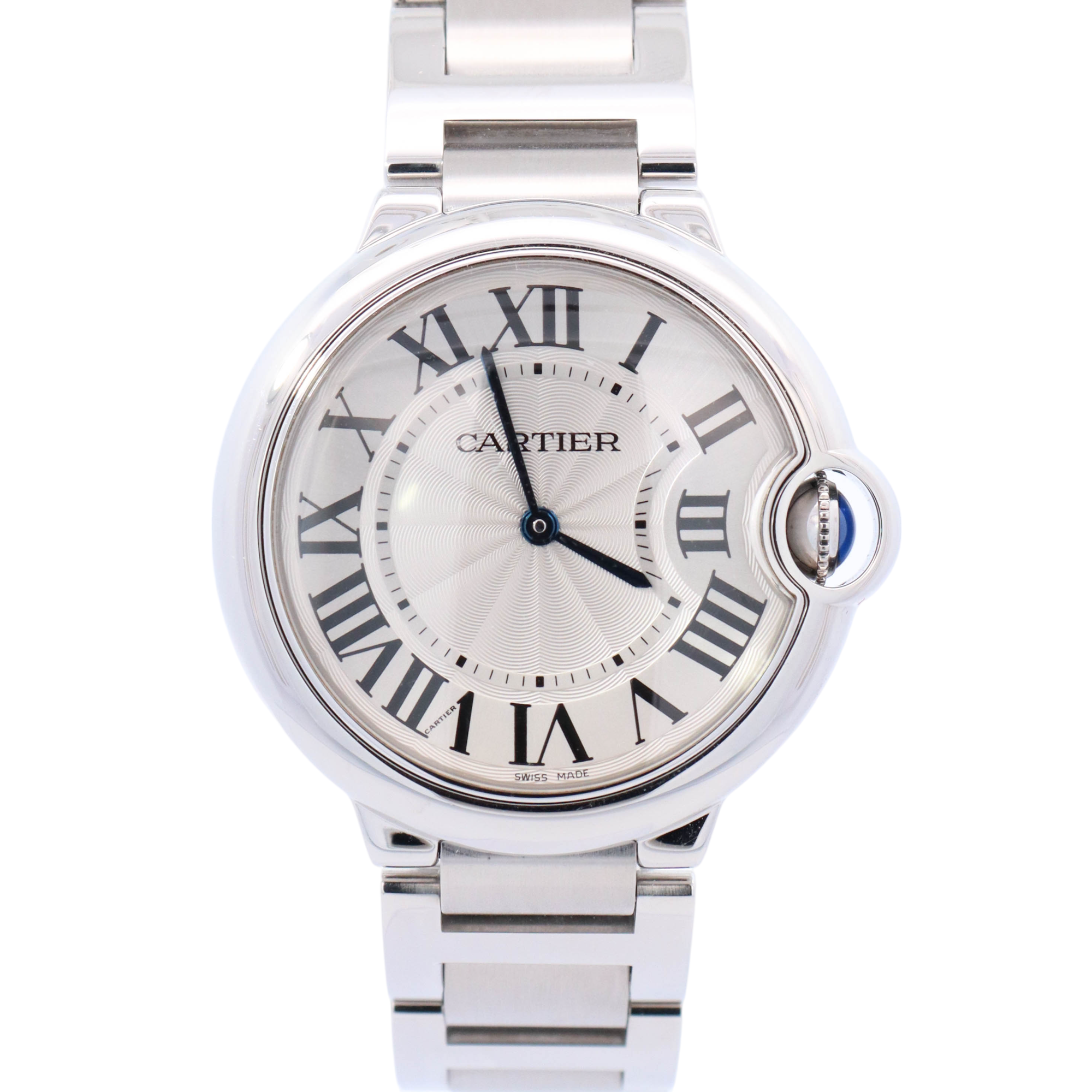 Cartier Ballon Bleu 36mm White Dial Watch Ref# W69011Z4 – Happy