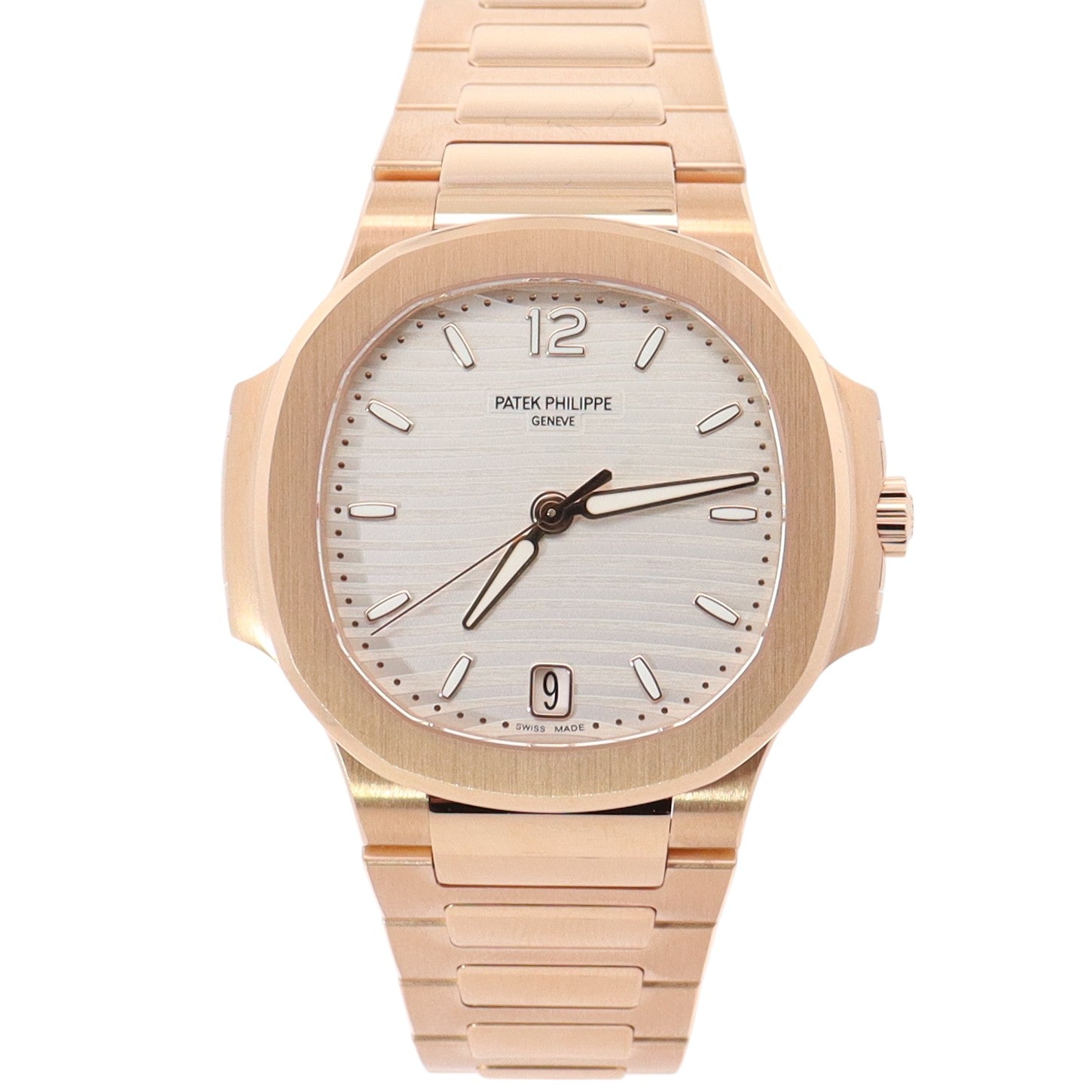 Patek Philippe Nautilus 35mm Silver Dial Watch Ref# 7118/1R-001 - Happy Jewelers Fine Jewelry Lifetime Warranty