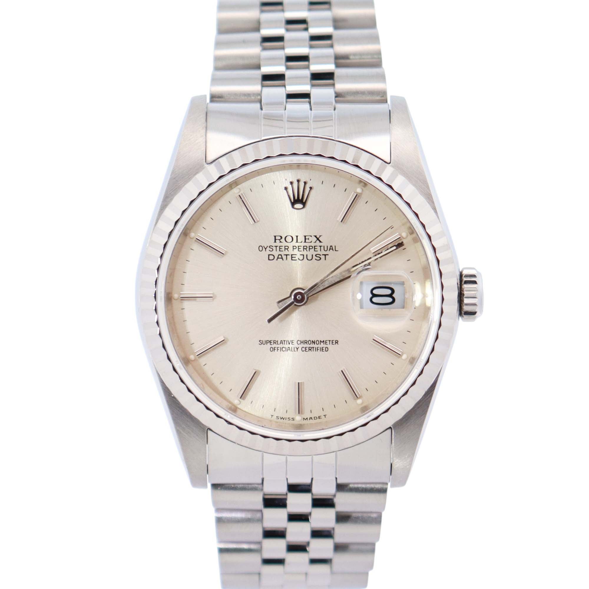 Rolex Datejust 36mm Silver Dial Watch Ref# 16234 - Happy Jewelers Fine Jewelry Lifetime Warranty