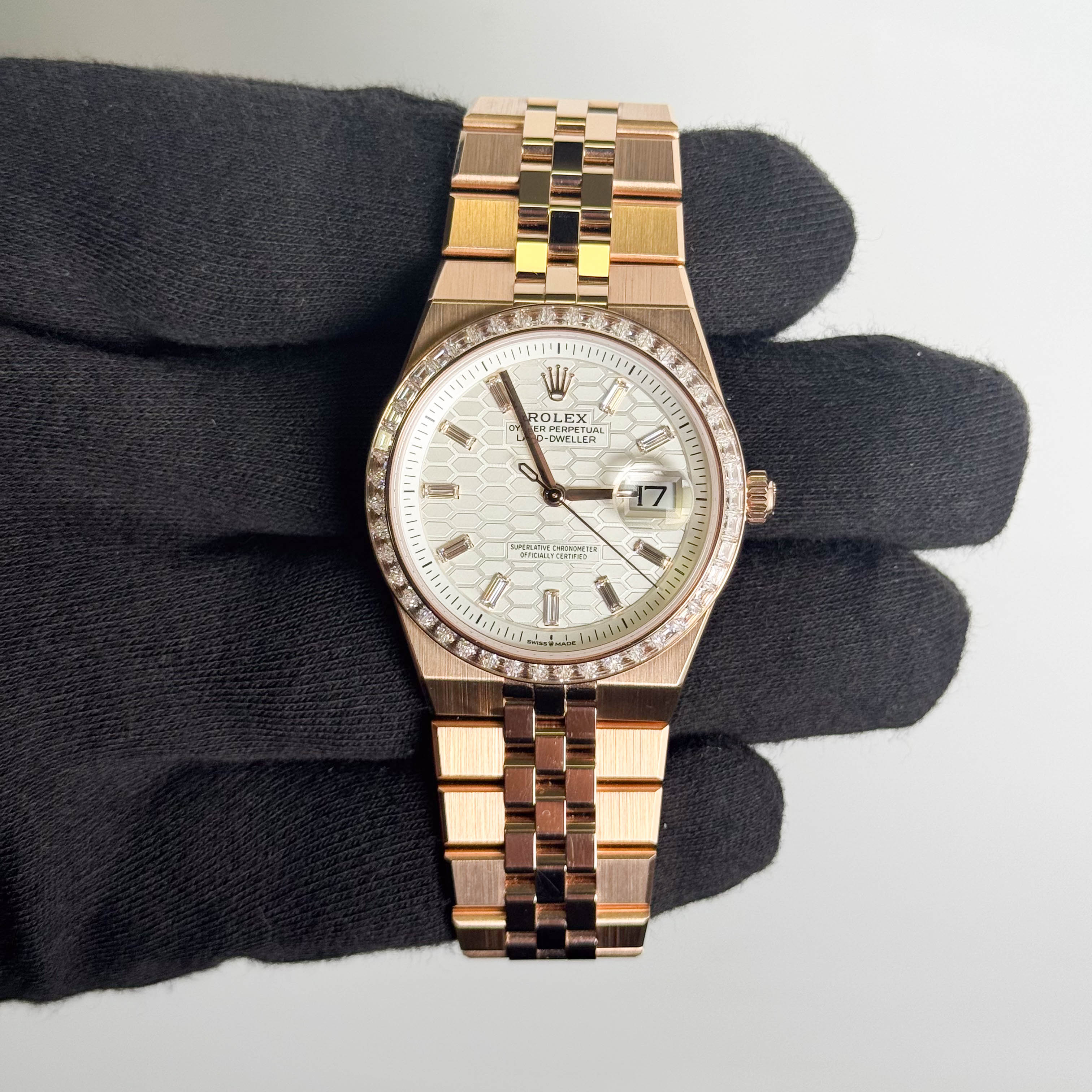 Rolex Land-Dweller 36mm White Dial Watch Ref # 127285TBR