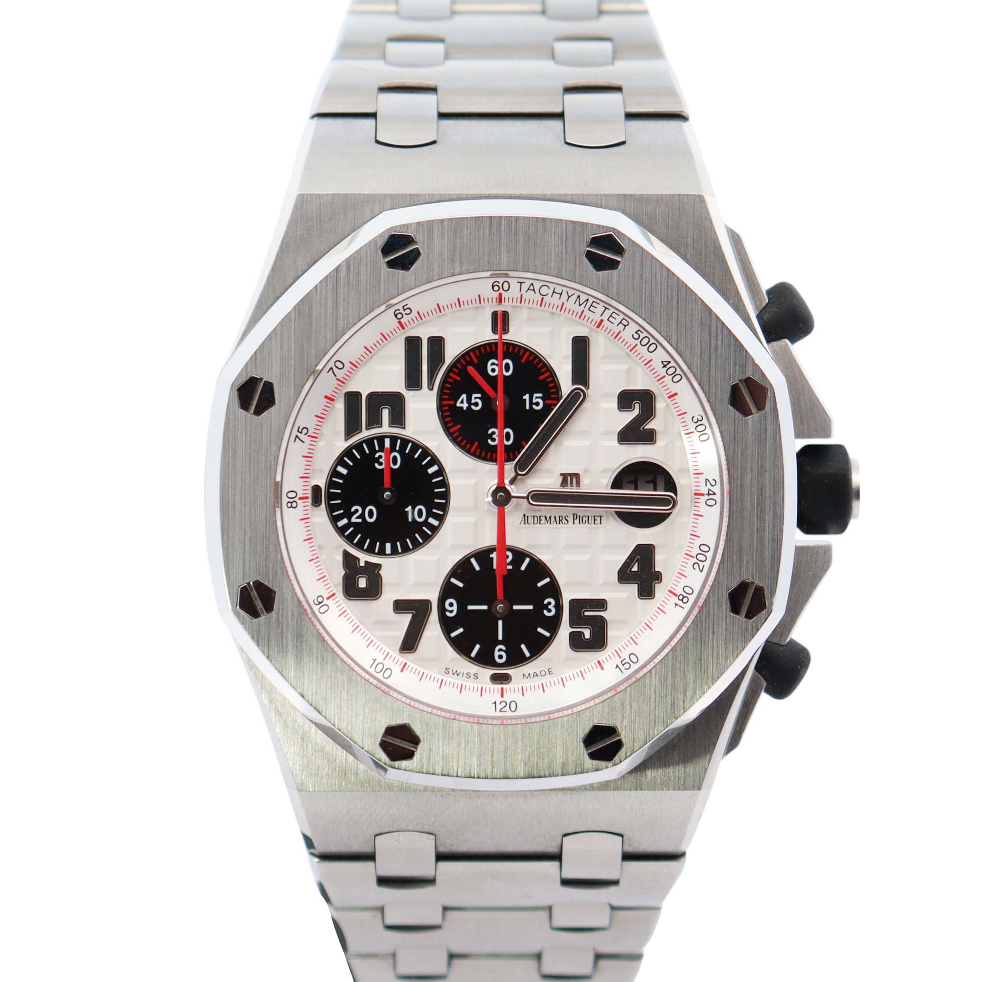 Audemars Piguet Royal Oak 42mm White Dial Watch Ref# 26170ST.OO.D101CR.02 - Happy Jewelers Fine Jewelry Lifetime Warranty