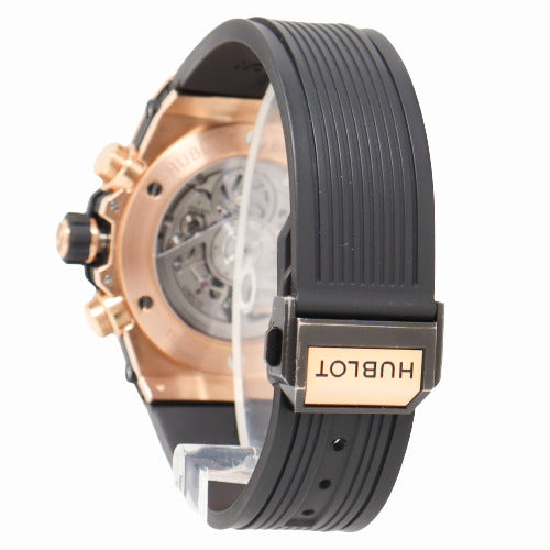 Hublot Men's King Power Rose Gold 42mm Skeleton Dial Watch Reference# 441.OX.1180.RX.1104 - Happy Jewelers Fine Jewelry Lifetime Warranty