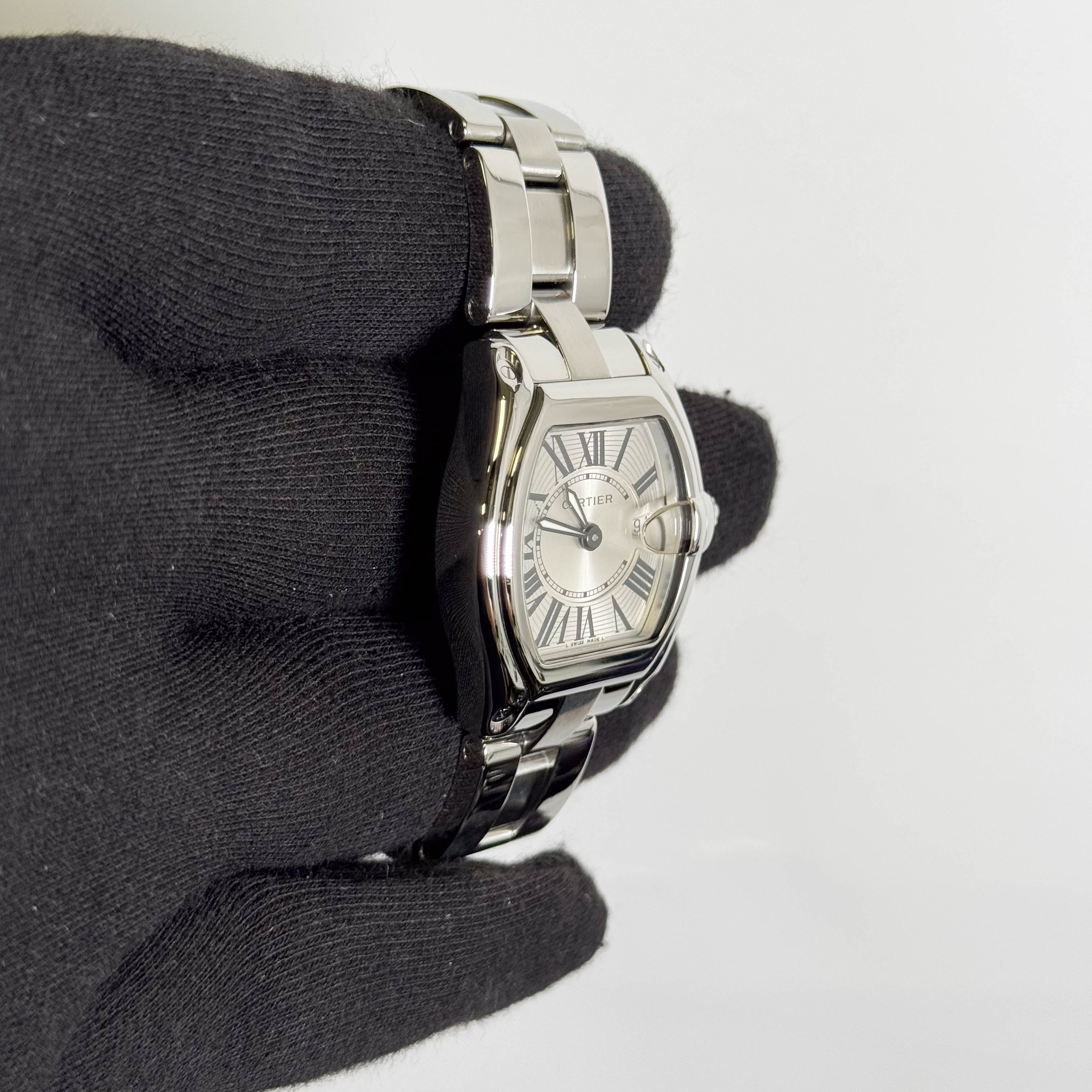 Cartier Roadster Stainless Steel 31mm Silver Dial Watch Ref# W62016V3
