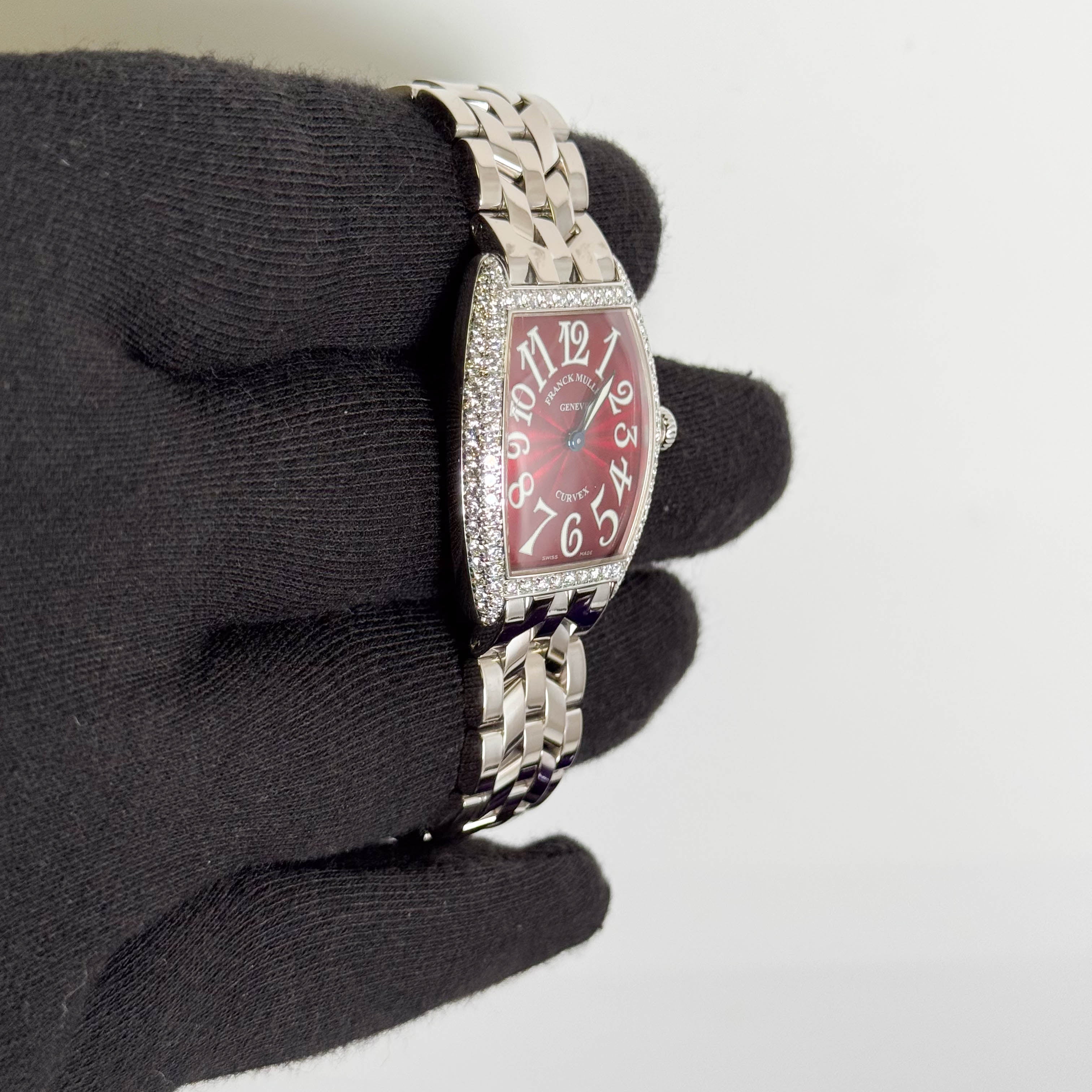 Franck Muller Cintree Curvex 25mm Red Dial Watch