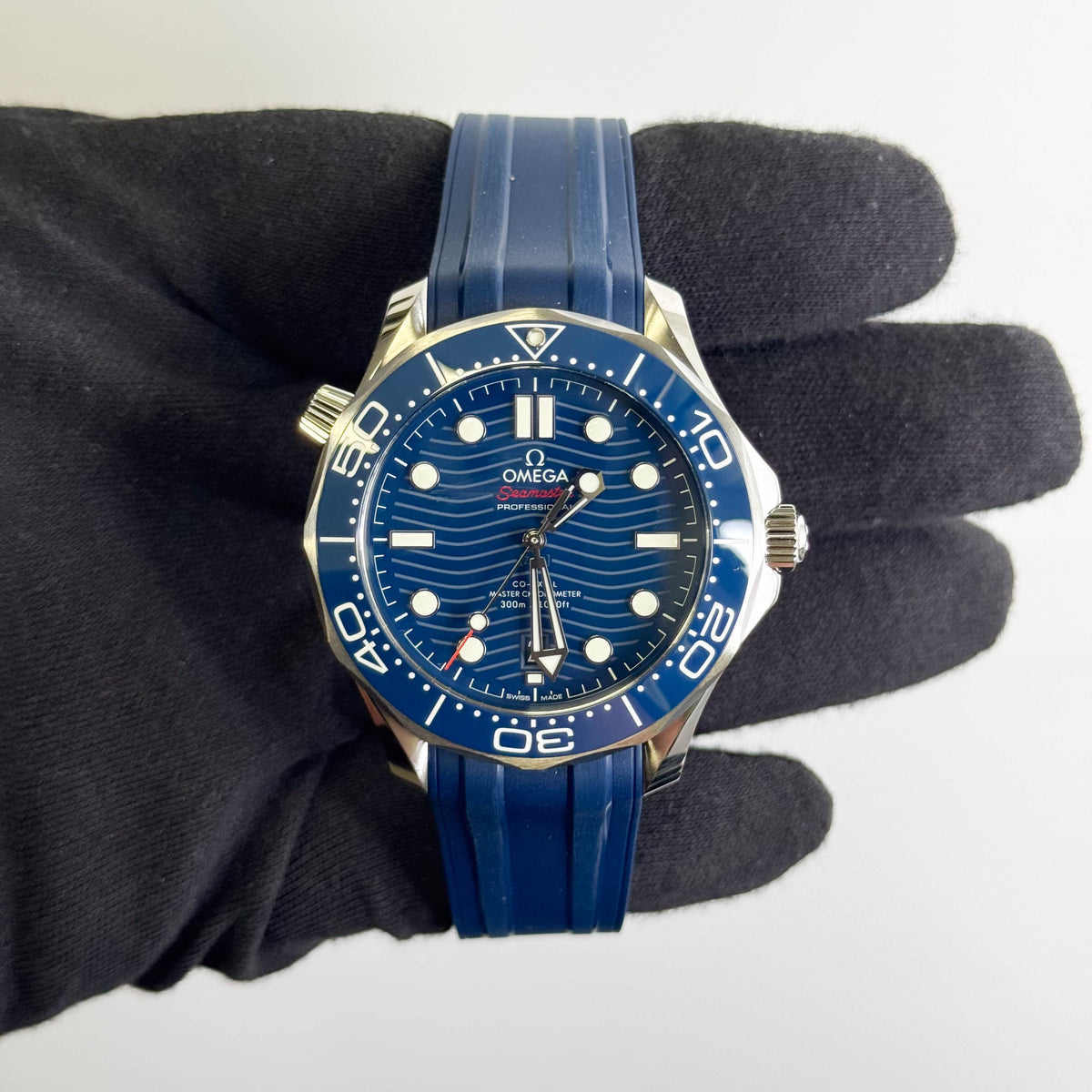 Omega Seamaster 42mm Blue Wave Dial Watch Ref# 210.32.42.20.03.001