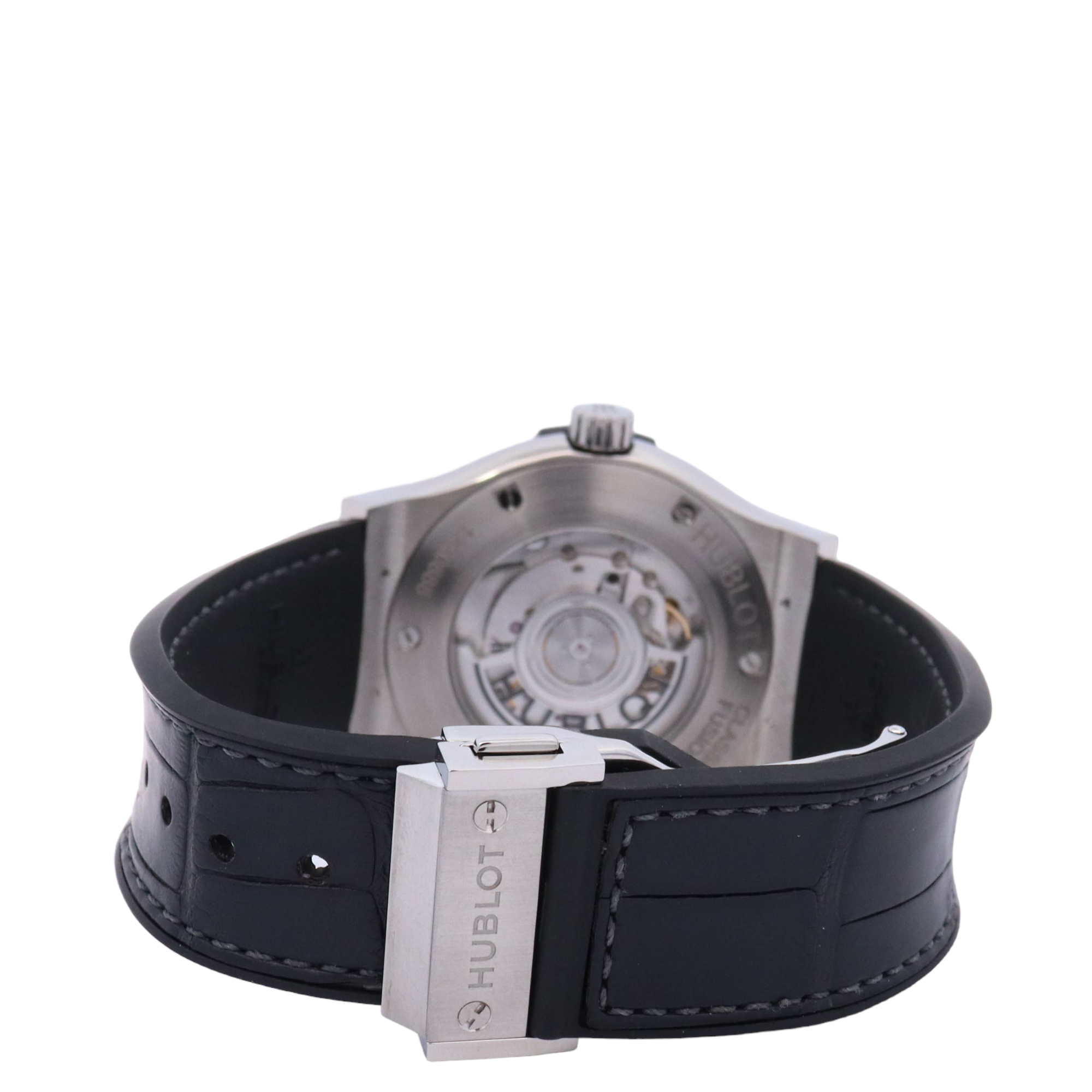 Hublot Classic Fusion 42mm Stainless Steel Gray Stick Dial Watch Reference# 542.NX.7071LR - Happy Jewelers Fine Jewelry Lifetime Warranty