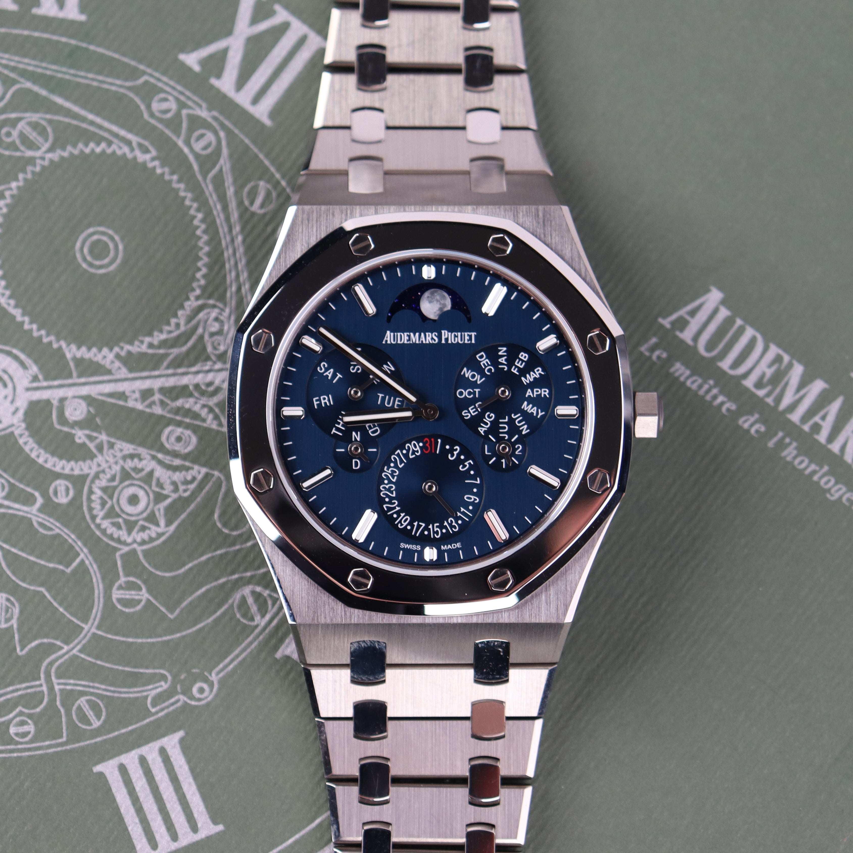 Audemars Piguet Royal Oak 41mm Blue Dial Watch Ref# 26586IP.OO.1240IP.01 - Happy Jewelers Fine Jewelry Lifetime Warranty
