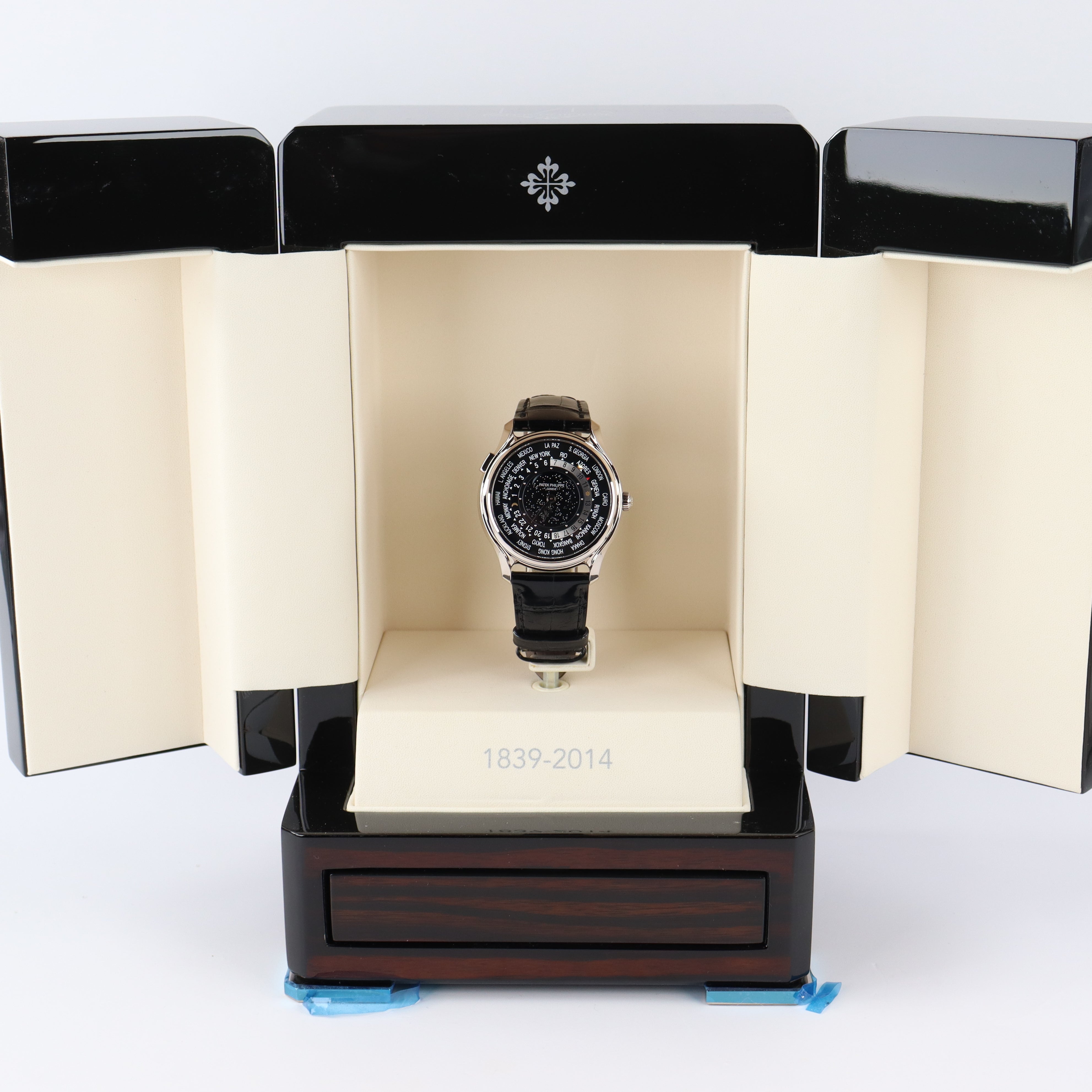 Patek Philippe World Time 40mm Black Dial Watch Ref# 5575G-001 - Happy Jewelers Fine Jewelry Lifetime Warranty