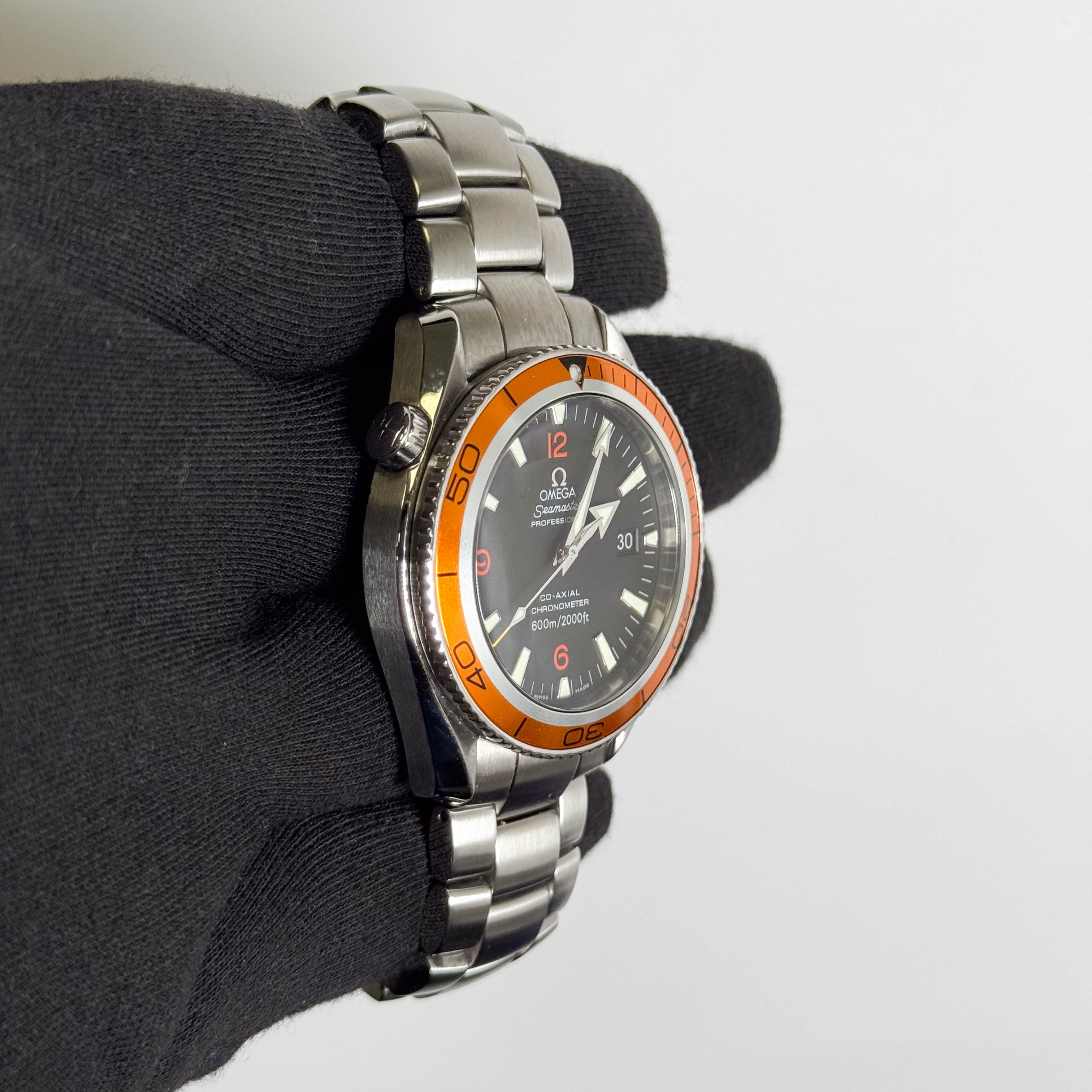Omega Seamaster Planet Ocean Stainless Steel 42mm Black Stick Dial Watch Ref# 232.30.42.21.01.002