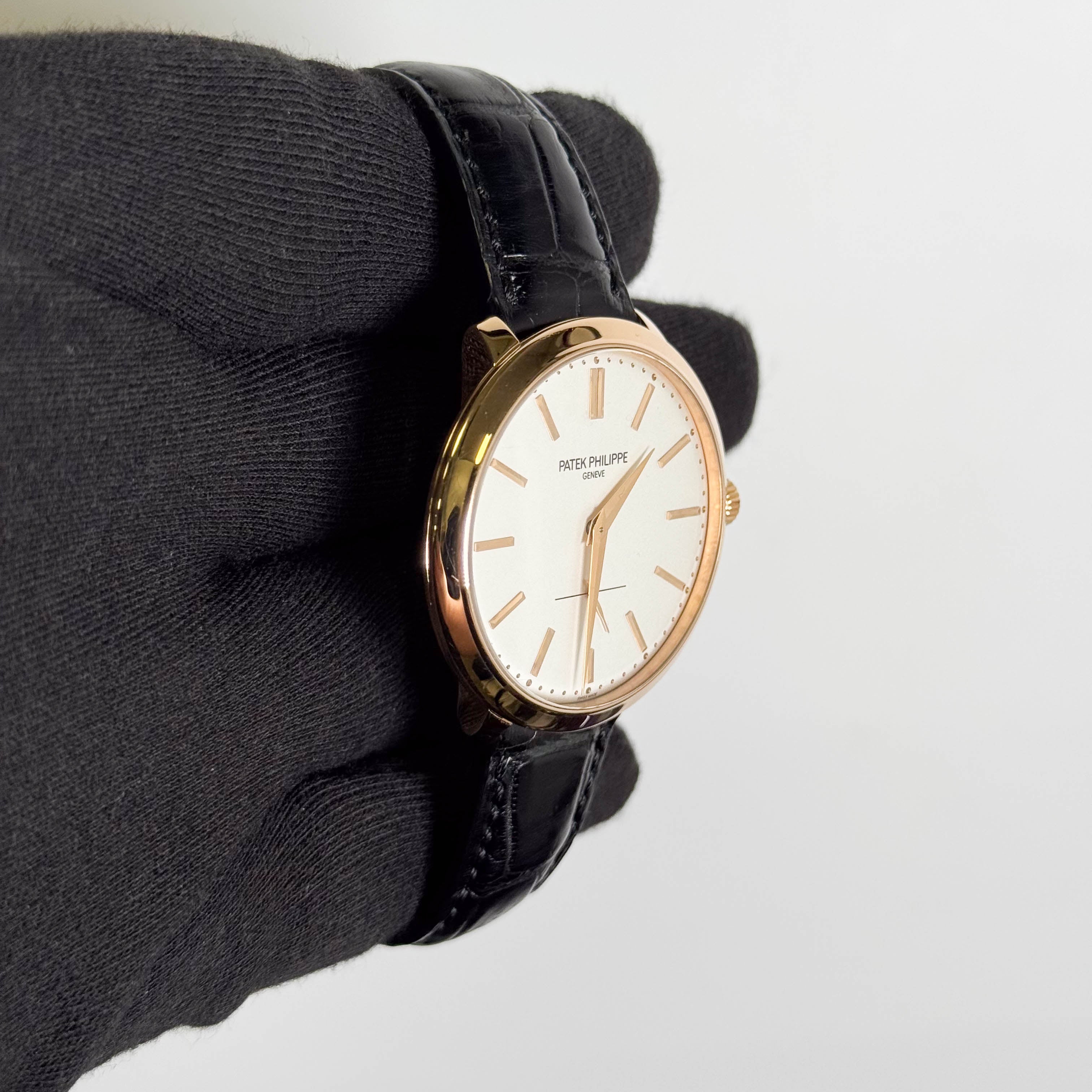 Patek Philippe Calatrava 38mm White Dial Watch Ref# 5123R-001