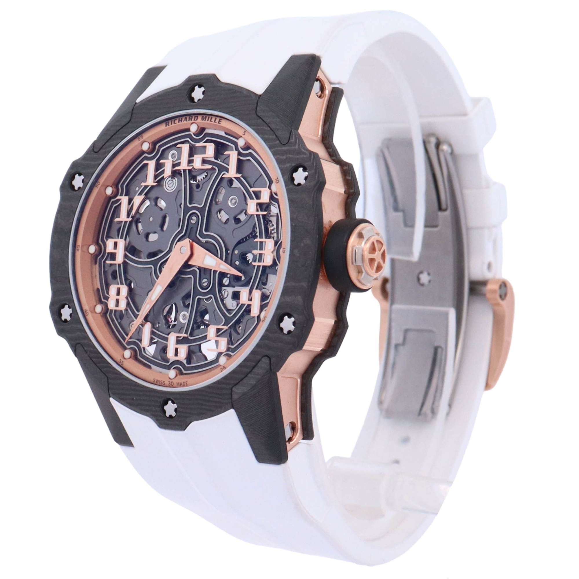 Richard Mile RM 33-02 41.77mm Carbon TPT Skeleton Dial Watch Reference# RM33-02 - Happy Jewelers Fine Jewelry Lifetime Warranty