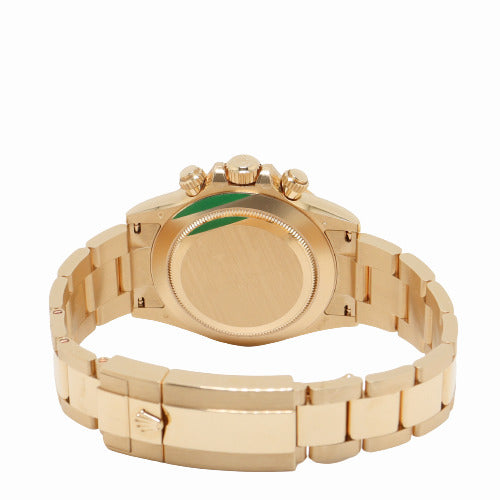 Rolex Mens Daytona Yellow Gold 40mm Black Chronograph Diamond Dial Watch Ref# 116508 - Happy Jewelers Fine Jewelry Lifetime Warranty