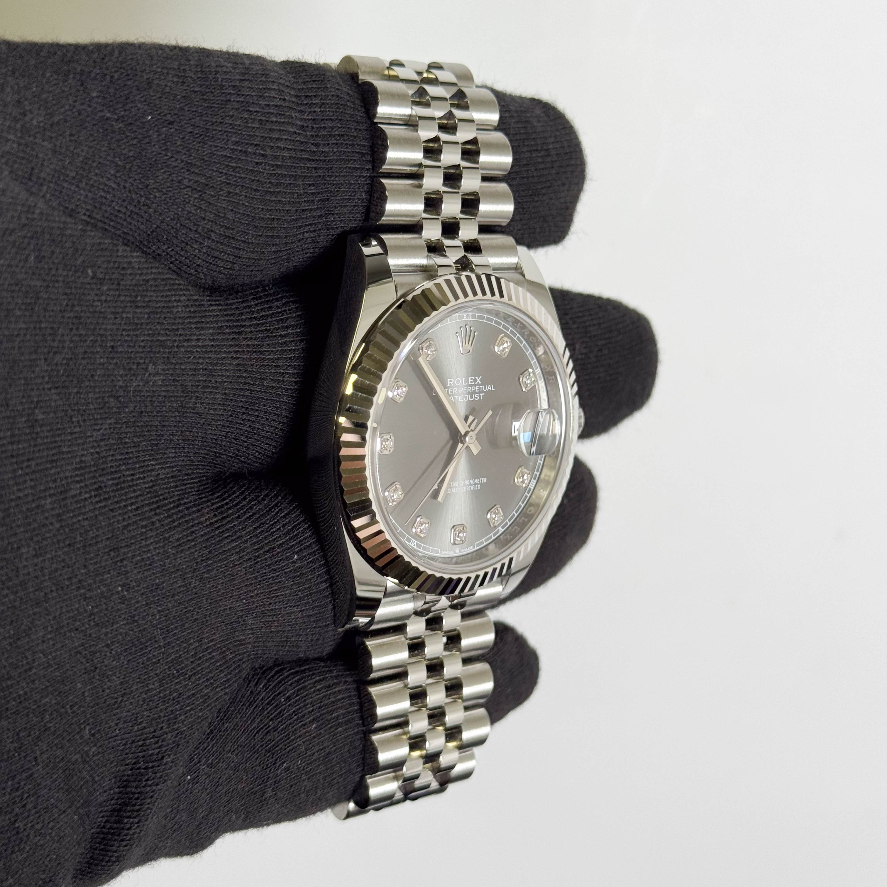Rolex Datejust 41mm Rhodium Dial Watch Ref# 126334