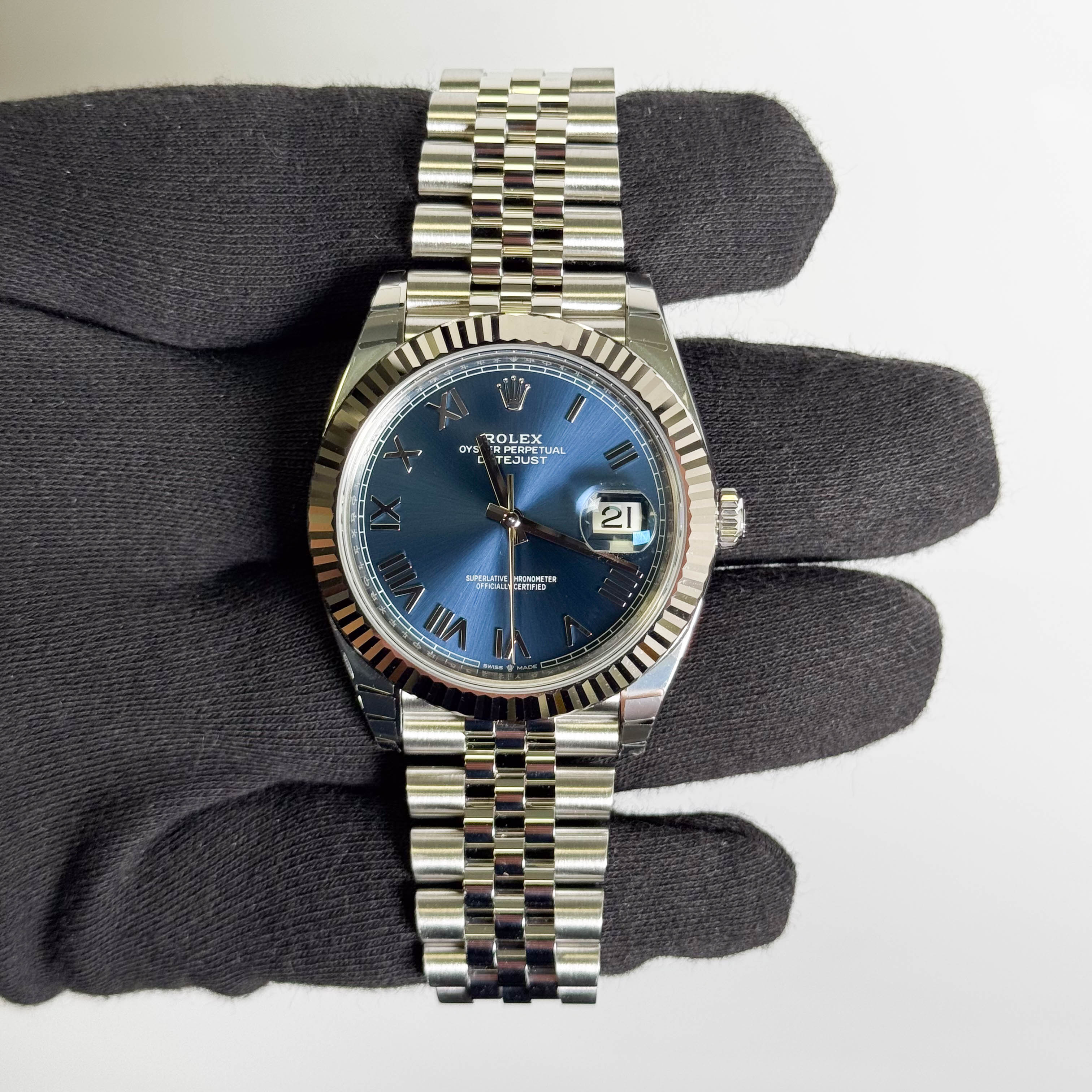 Rolex Datejust 41mm Blue Dial Watch Ref# 126334