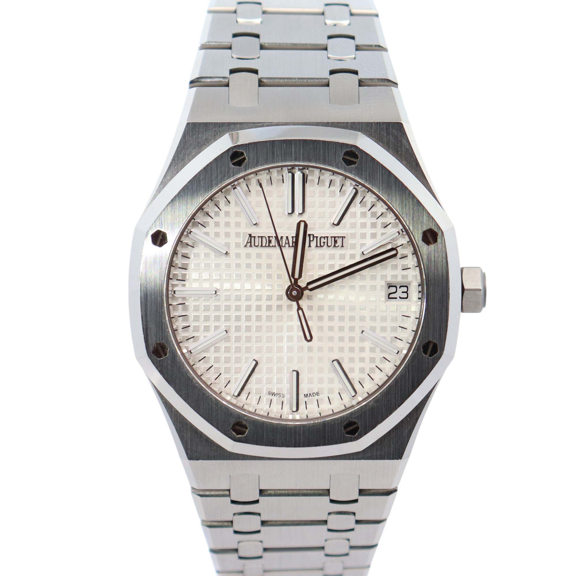 Audemars Piguet Royal Oak 41mm Silver Dial Watch Ref# 15510ST.OO.1320ST.03 - Happy Jewelers Fine Jewelry Lifetime Warranty