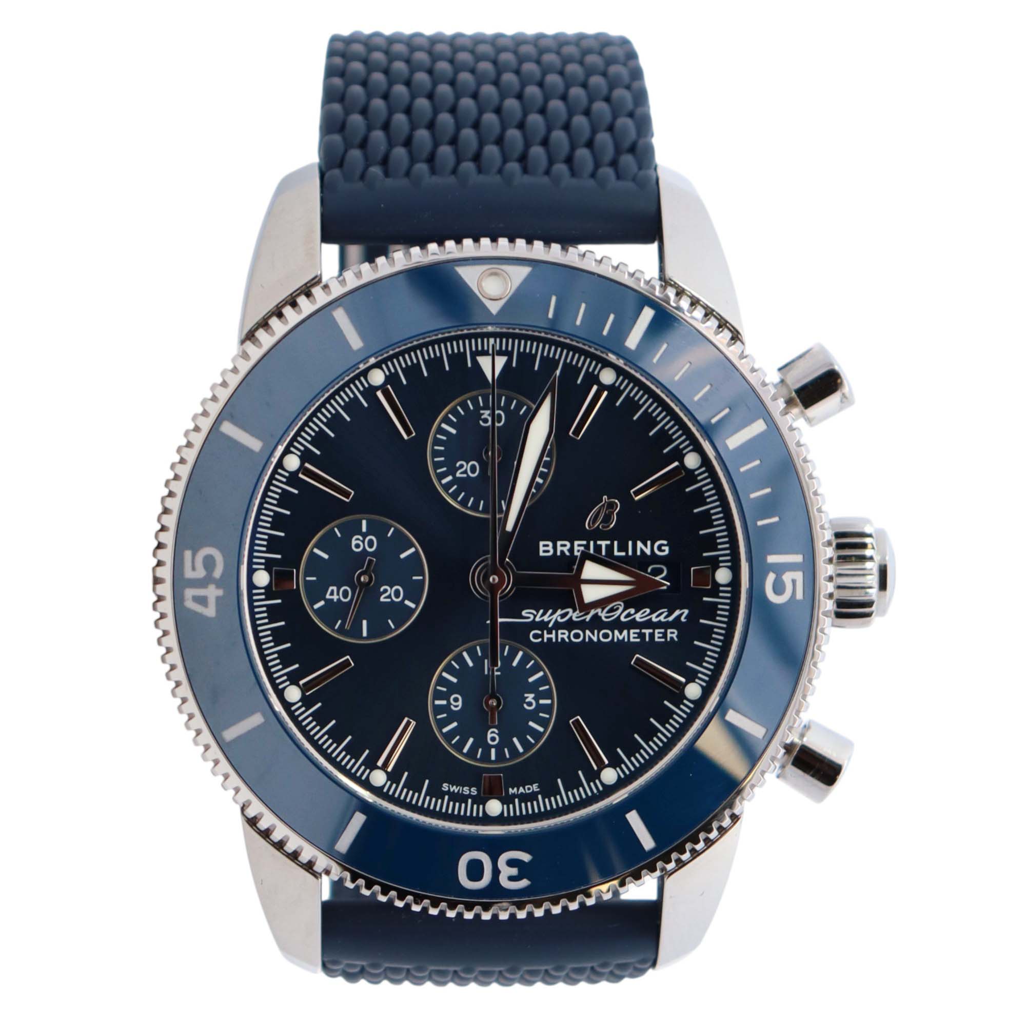Breitling Superocean 44mm Blue Dial Watch Ref# A13313 - Happy Jewelers Fine Jewelry Lifetime Warranty