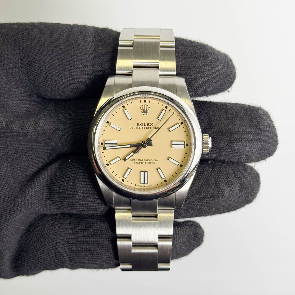 Rolex Oyster Perpetual 41mm Beige Dial Watch Ref# 134300