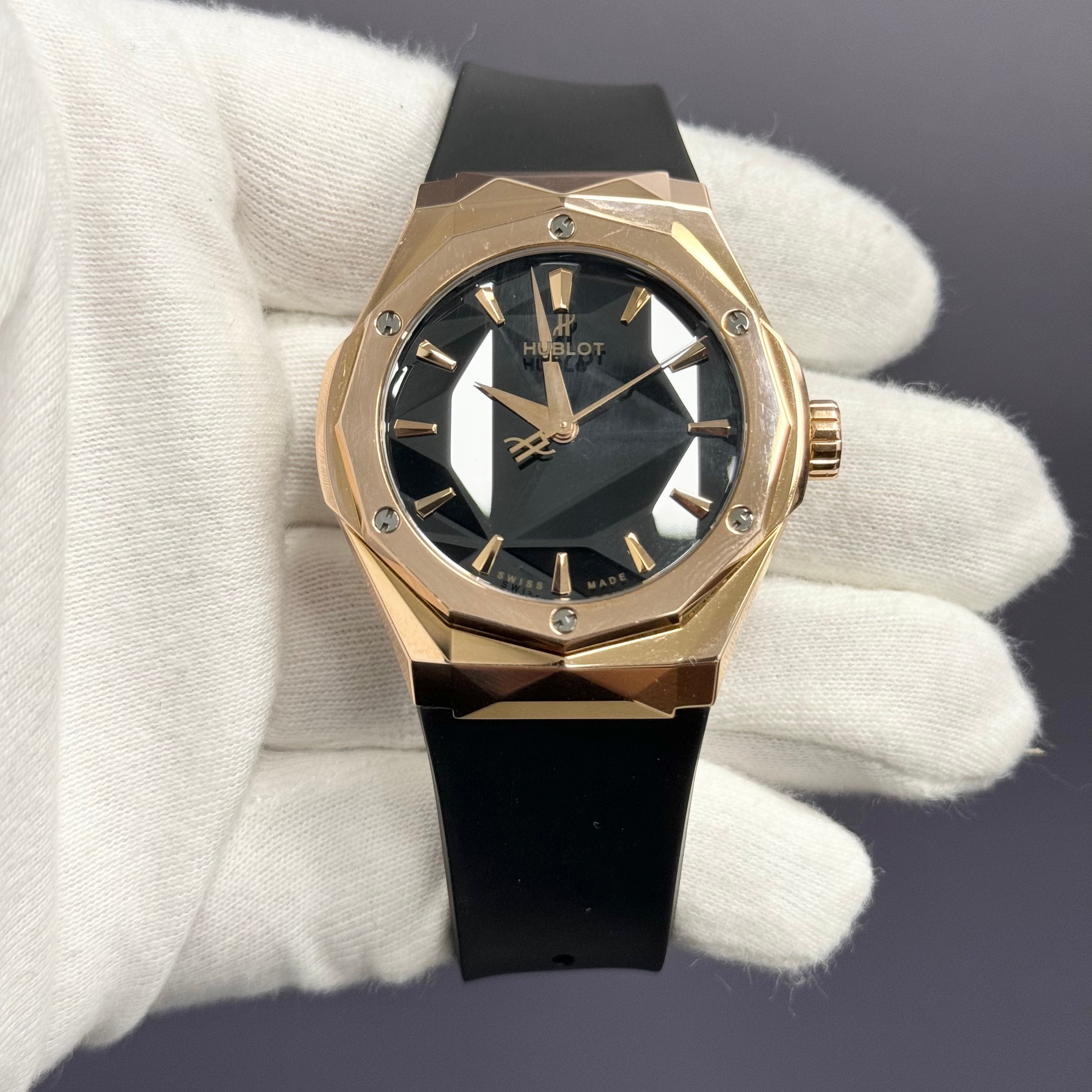 Hublot Classic Fusion 40mm Black Dial Watch Ref# 550.OS.1800.RX.ORL19 - Happy Jewelers Fine Jewelry Lifetime Warranty