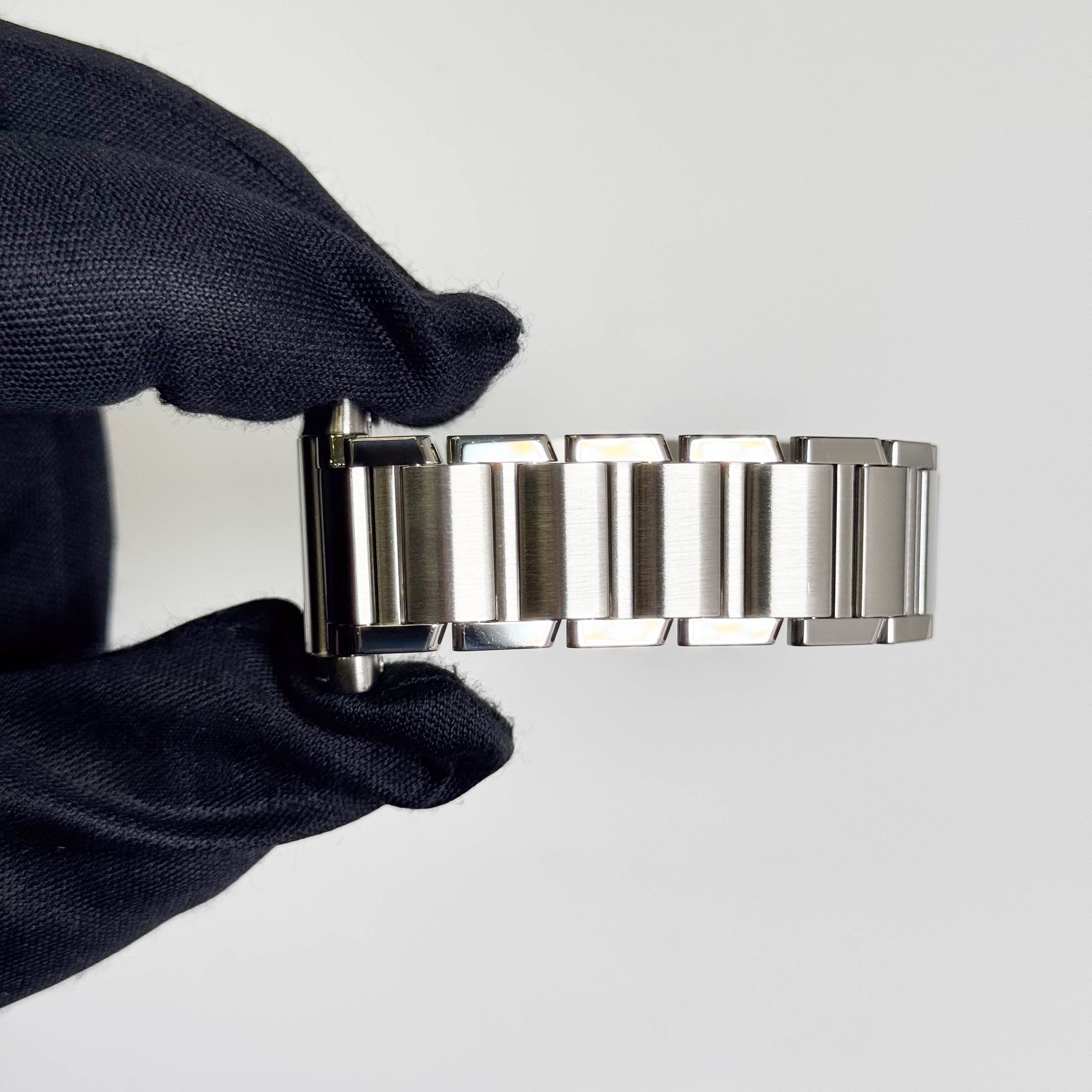 Cartier Tank Stainless Steel 25mm White/Ivory Dial Watch Ref# W51011Q3 - Happy Jewelers Fine Jewelry Lifetime Warranty