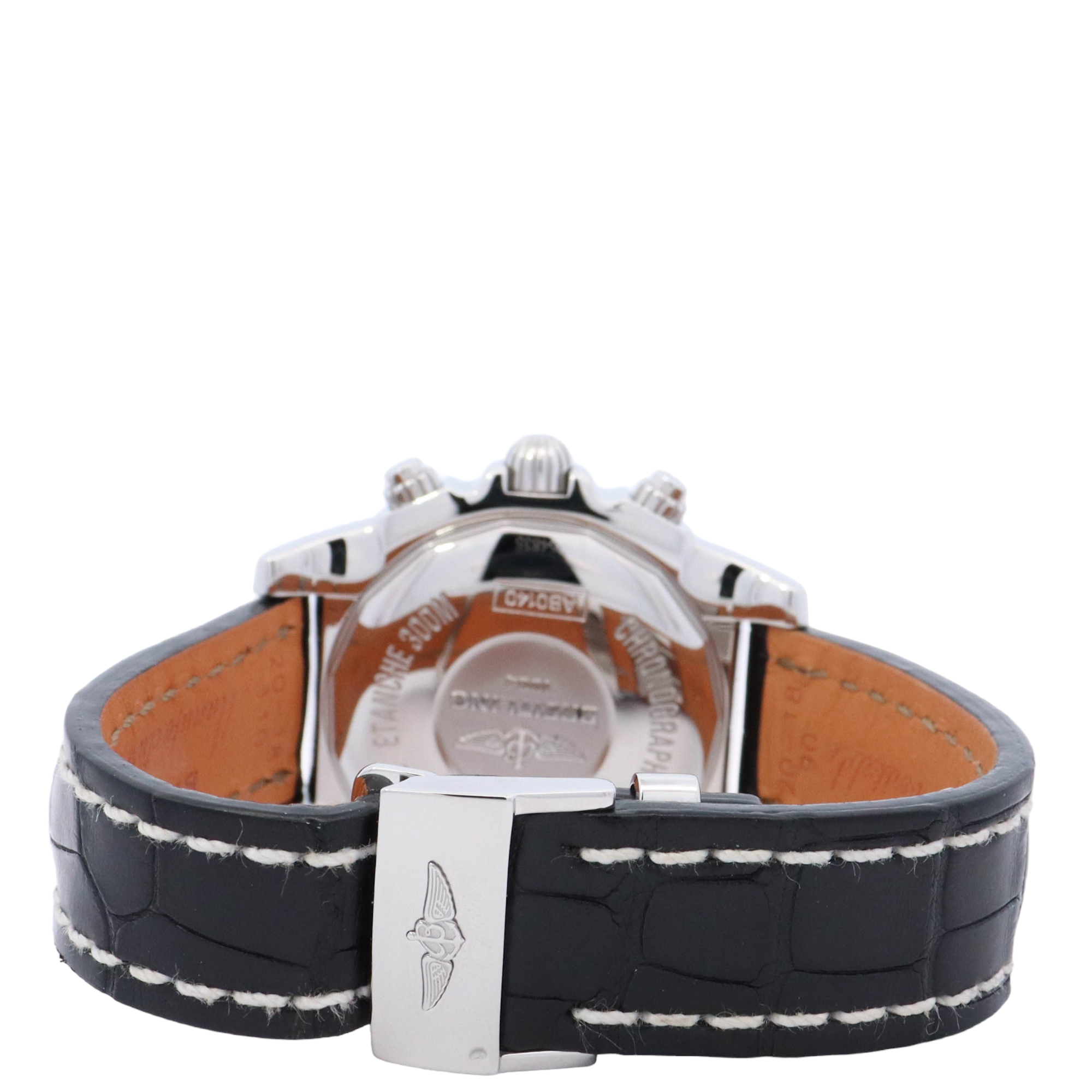 Breitling Chronomat 41mm Stainless Steel Black Chronograph Dial Watch Reference# AB0140 - Happy Jewelers Fine Jewelry Lifetime Warranty