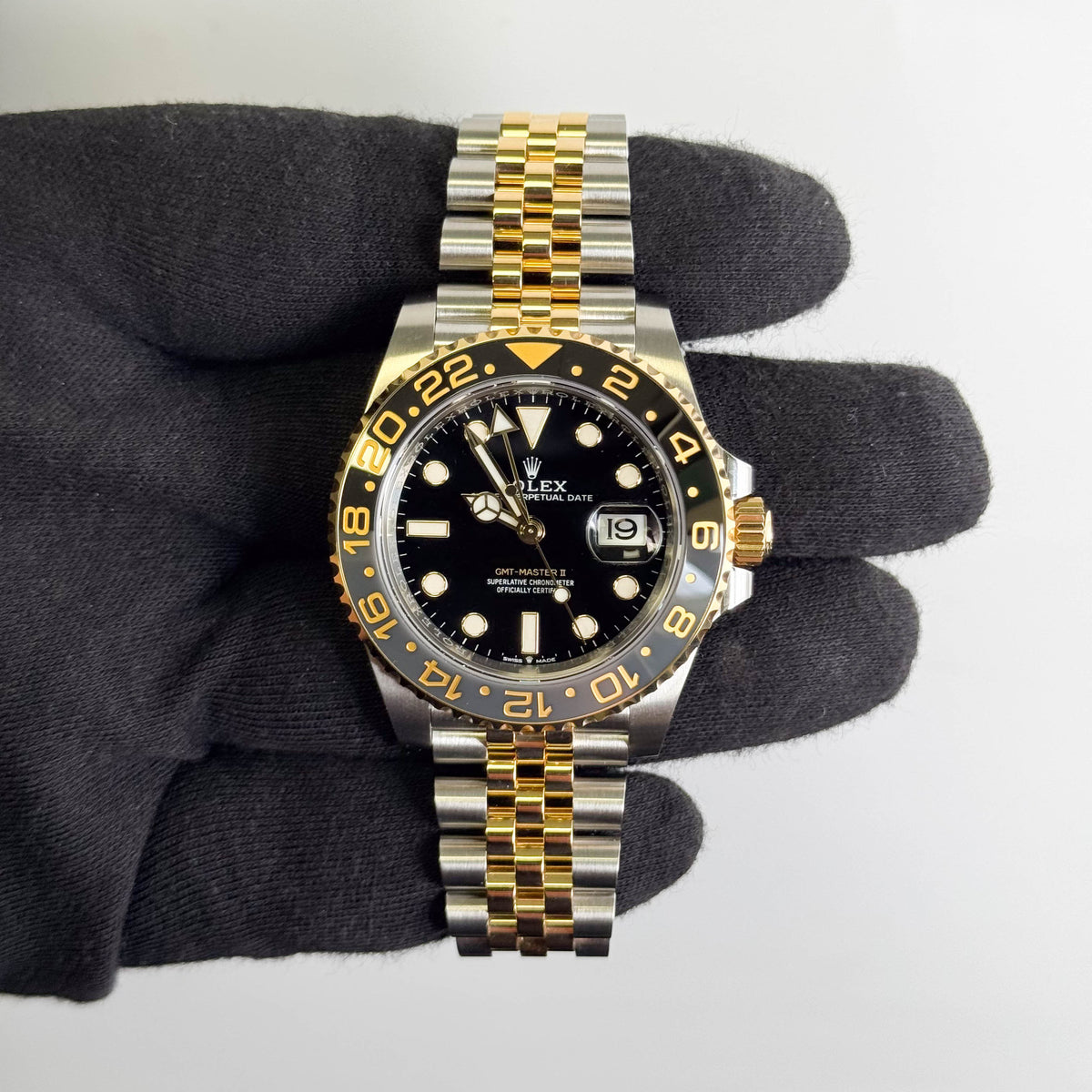 Rolex GMT-Master II 40mm Black Dial Watch Ref# 126713GRNR