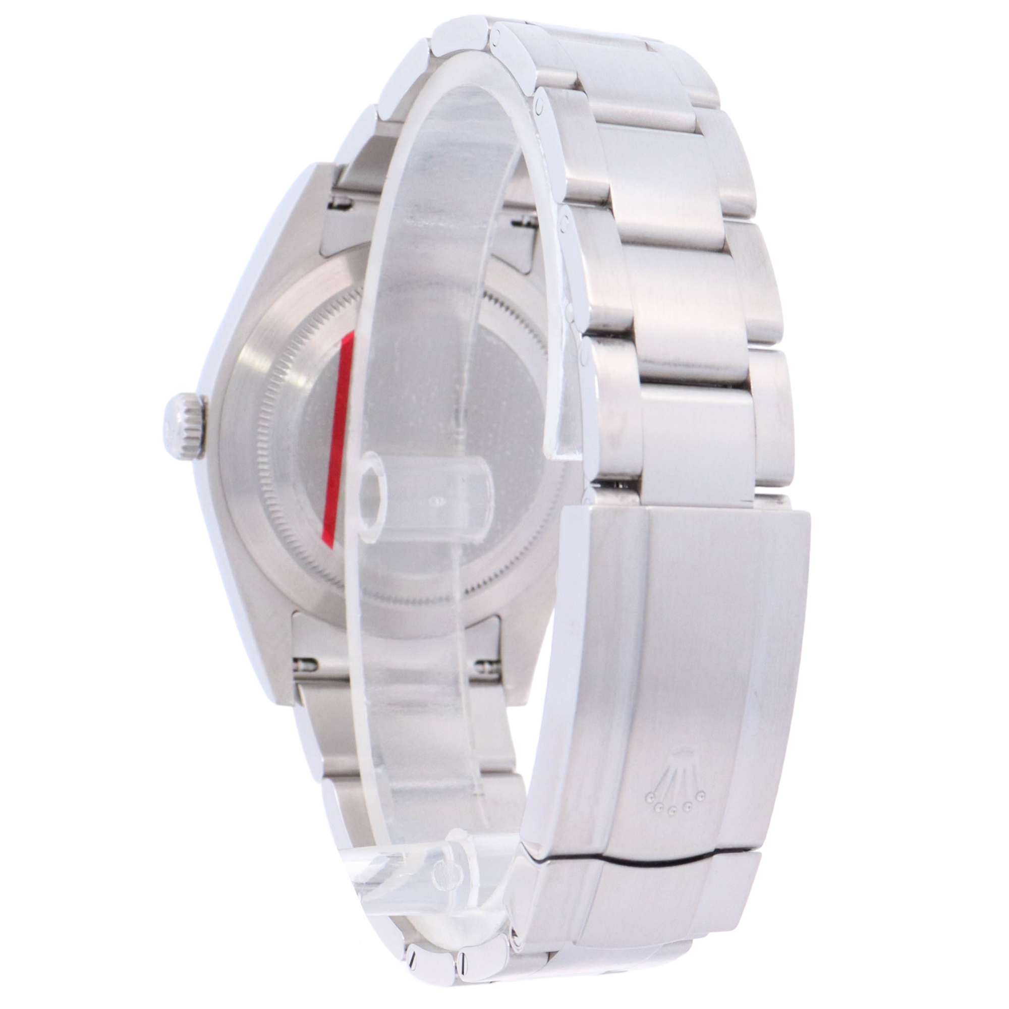 Rolex Oyster Perpetual 39mm Stainless Steel Blue Stick Dial Watch Reference# 114300 - Happy Jewelers Fine Jewelry Lifetime Warranty