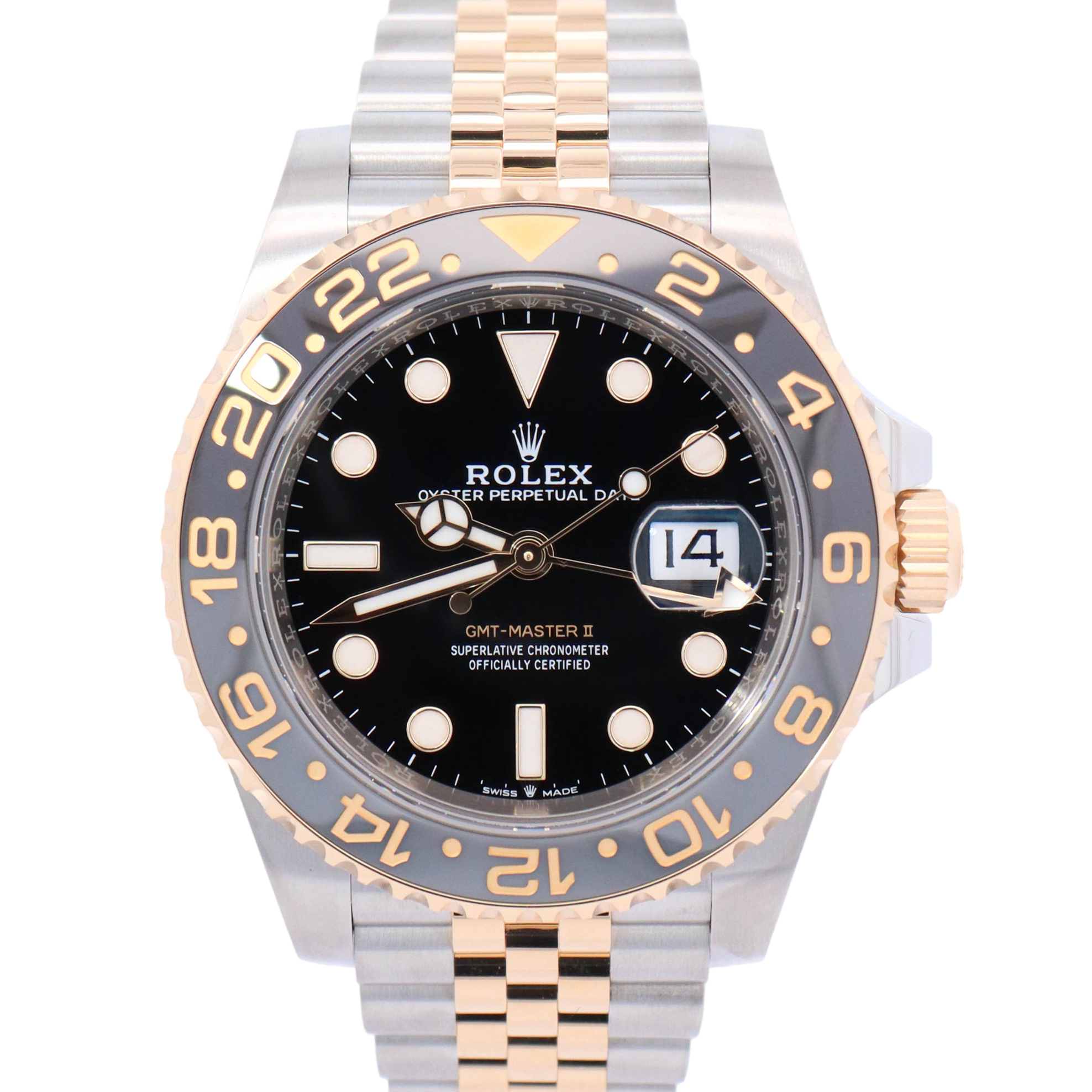 Rolex GMT-Master II 40mm Black Dial Watch Ref# 126713GRNR – Happy