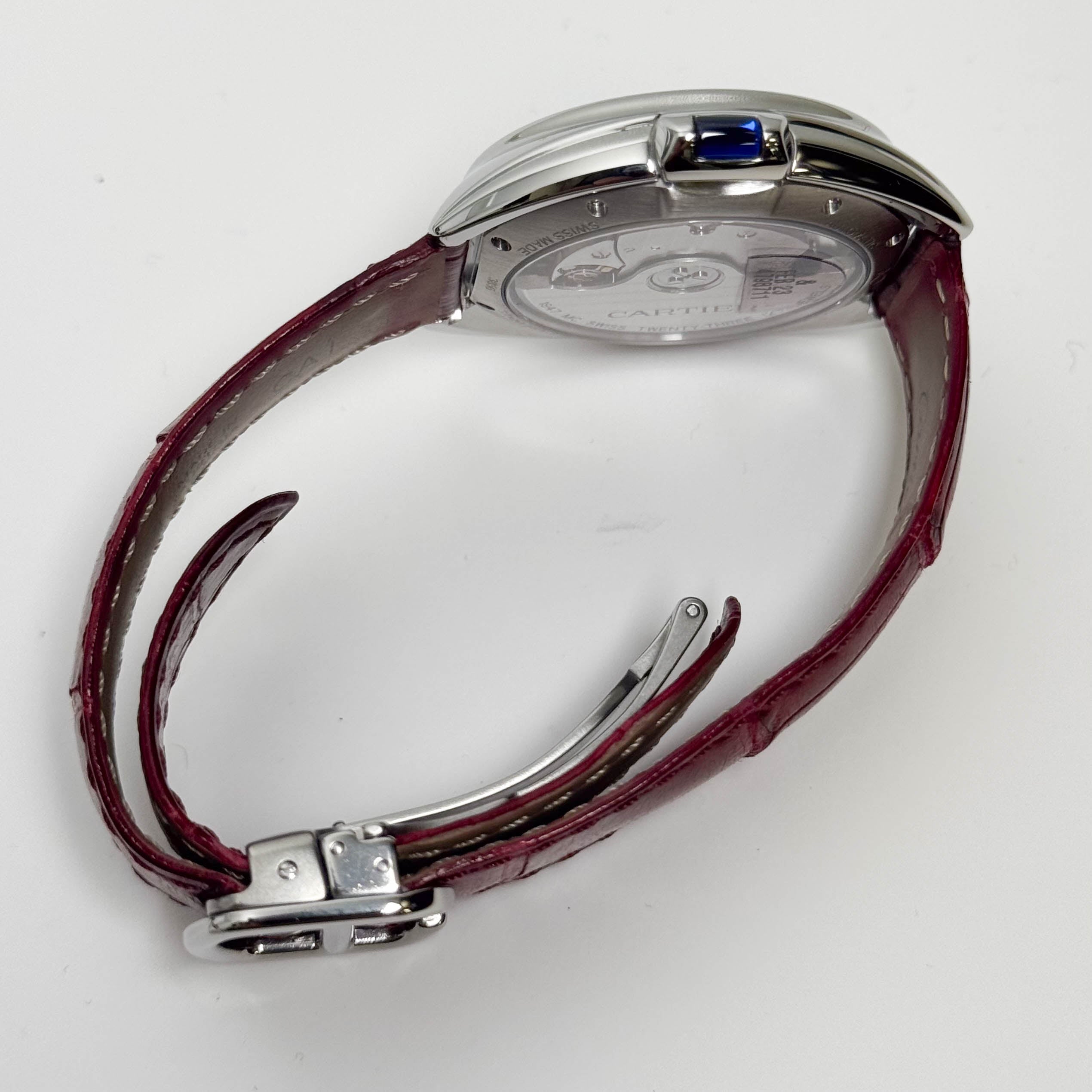 Cartier Cle De Stainless Steel 35mm White Dial Watch Ref# WSCL0017 - Happy Jewelers Fine Jewelry Lifetime Warranty