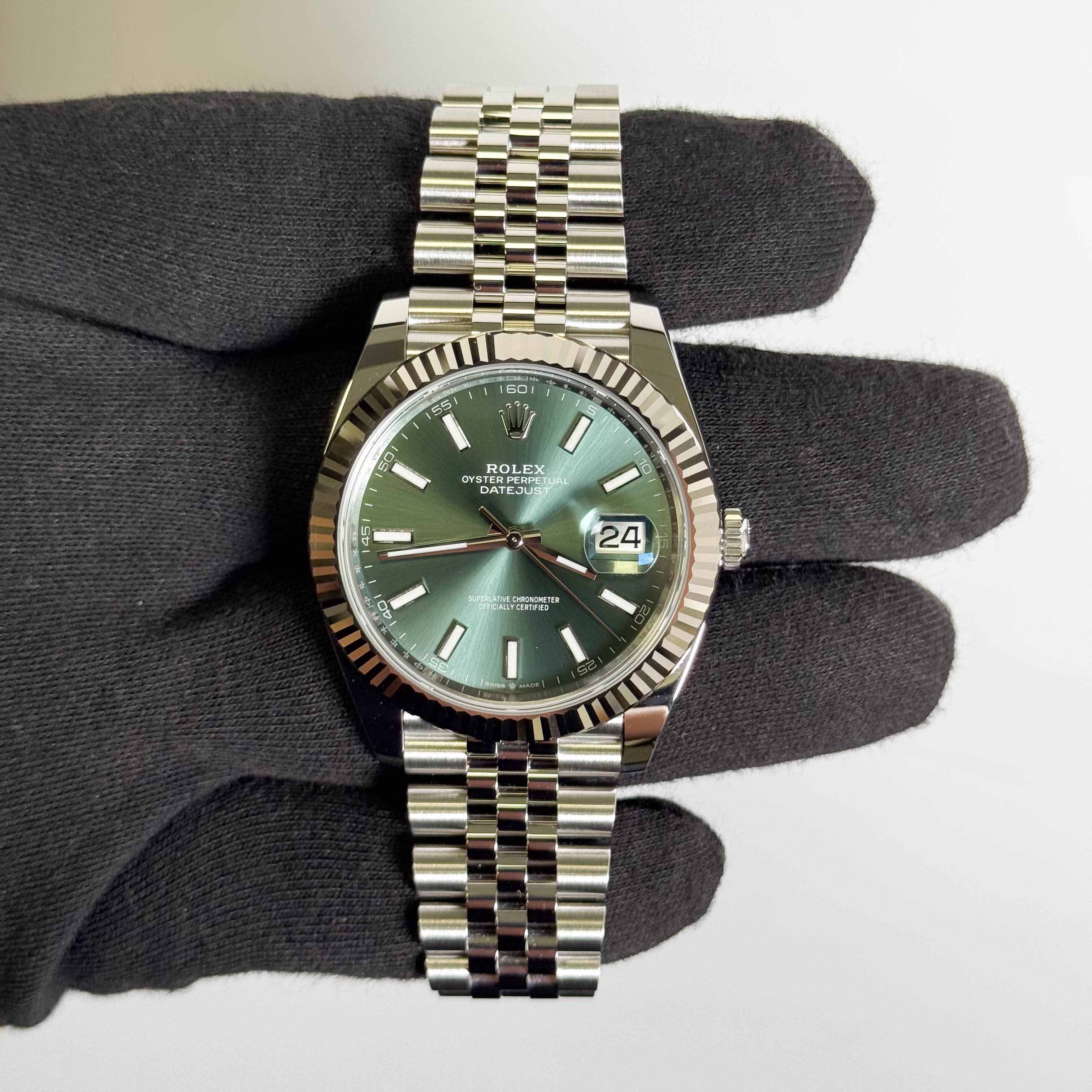 Rolex Datejust 41mm Green Dial Watch Ref# 126334