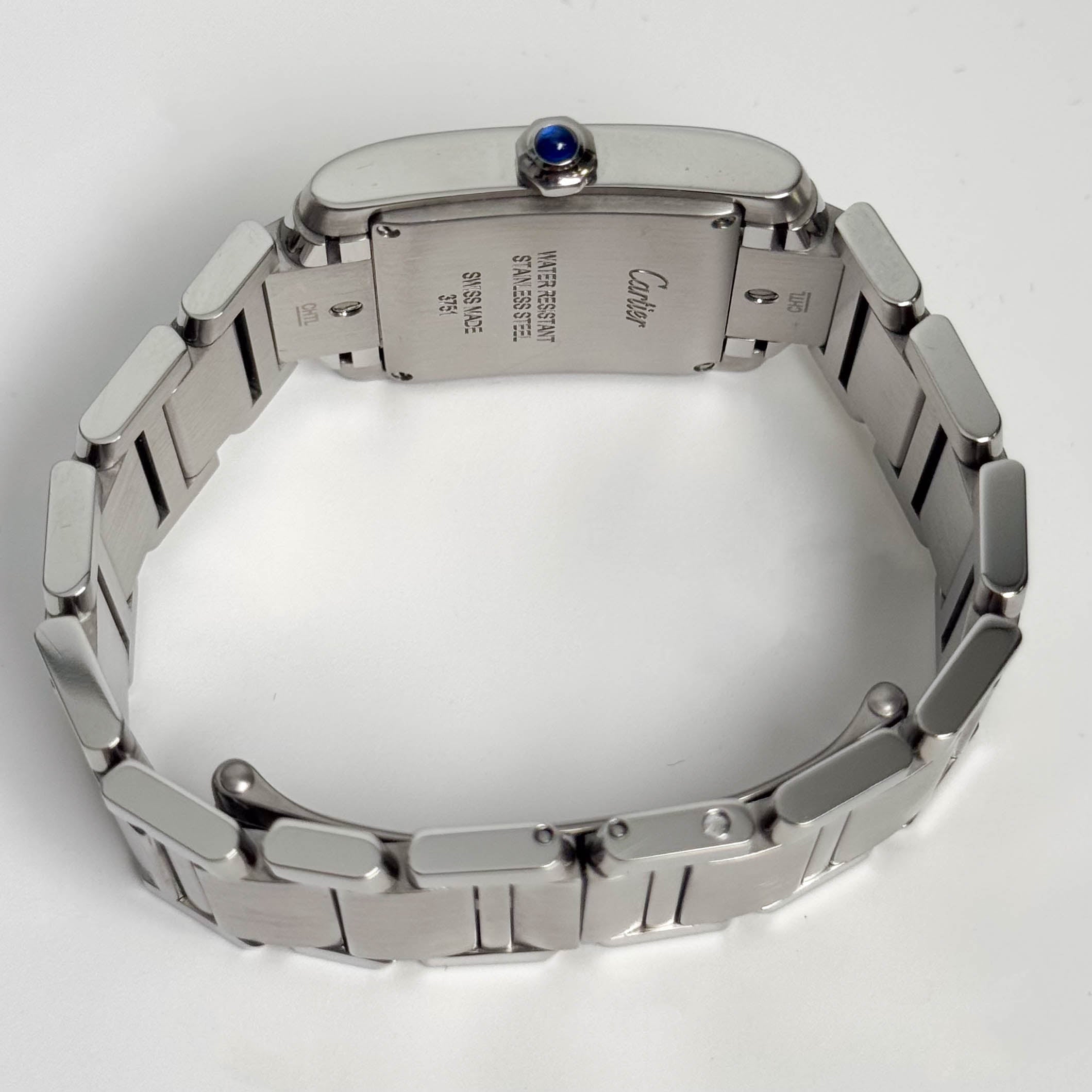 Cartier Tank Francaise 30mm Stainless Steel Silver Factory Diamond Dial Watch Ref# WE110007 - Happy Jewelers Fine Jewelry Lifetime Warranty
