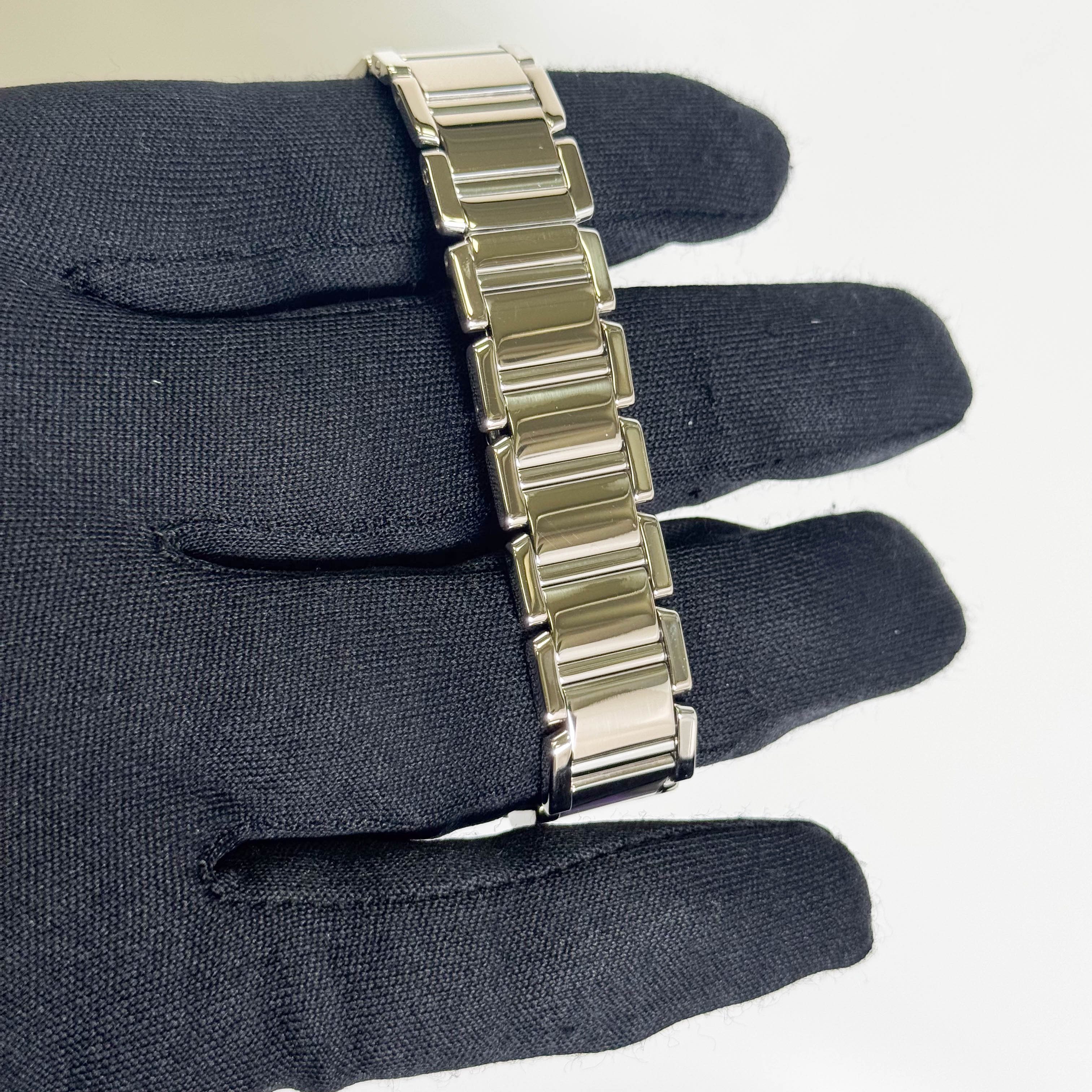 Cartier Tank Francaise White Gold 20mm White Dial Watch Ref# WE100253 - Happy Jewelers Fine Jewelry Lifetime Warranty