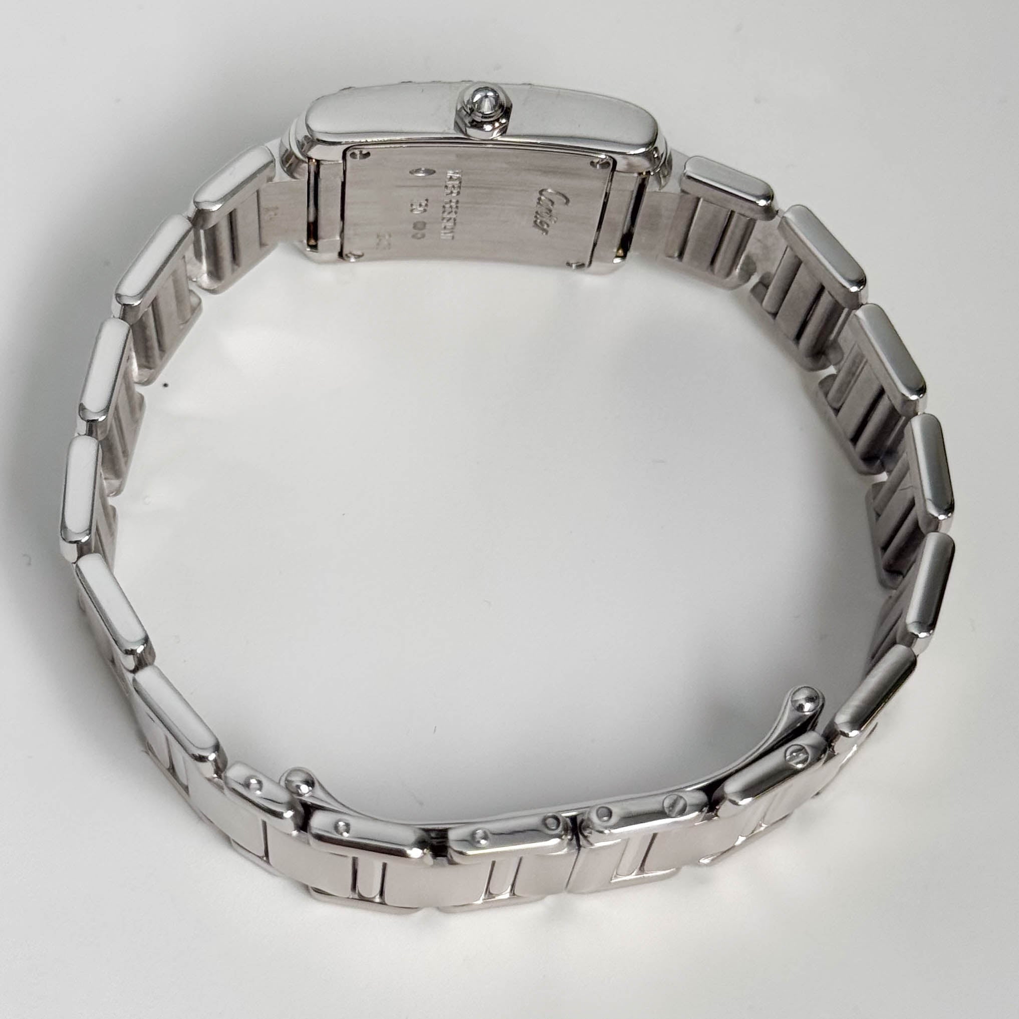 Cartier Tank Francaise White Gold 20mm White Dial Watch Ref# WE100253 - Happy Jewelers Fine Jewelry Lifetime Warranty