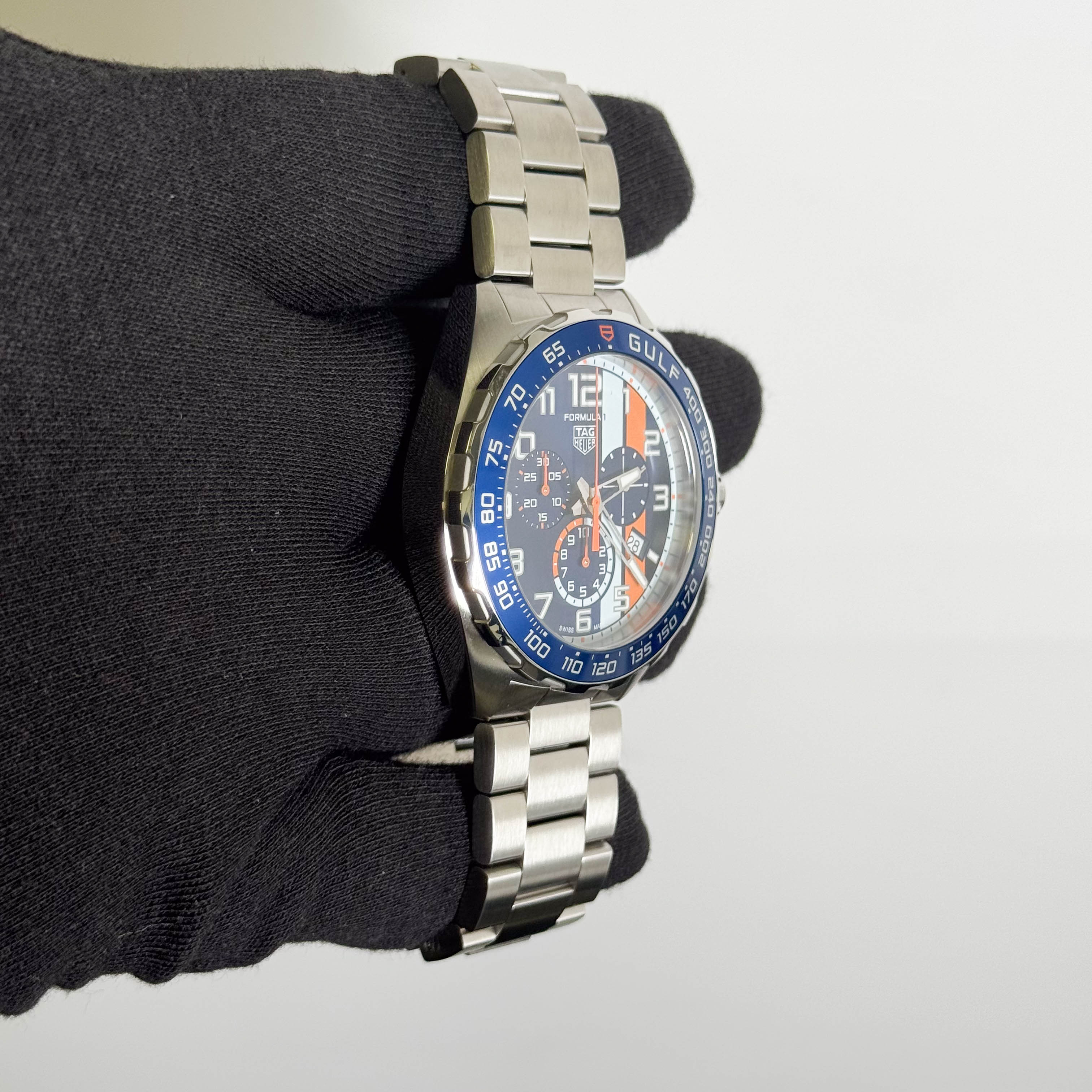 Tag Heuer Formula One x Gulf 43mm Blue Dial Watch Ref# CAZ101AT.BA0842