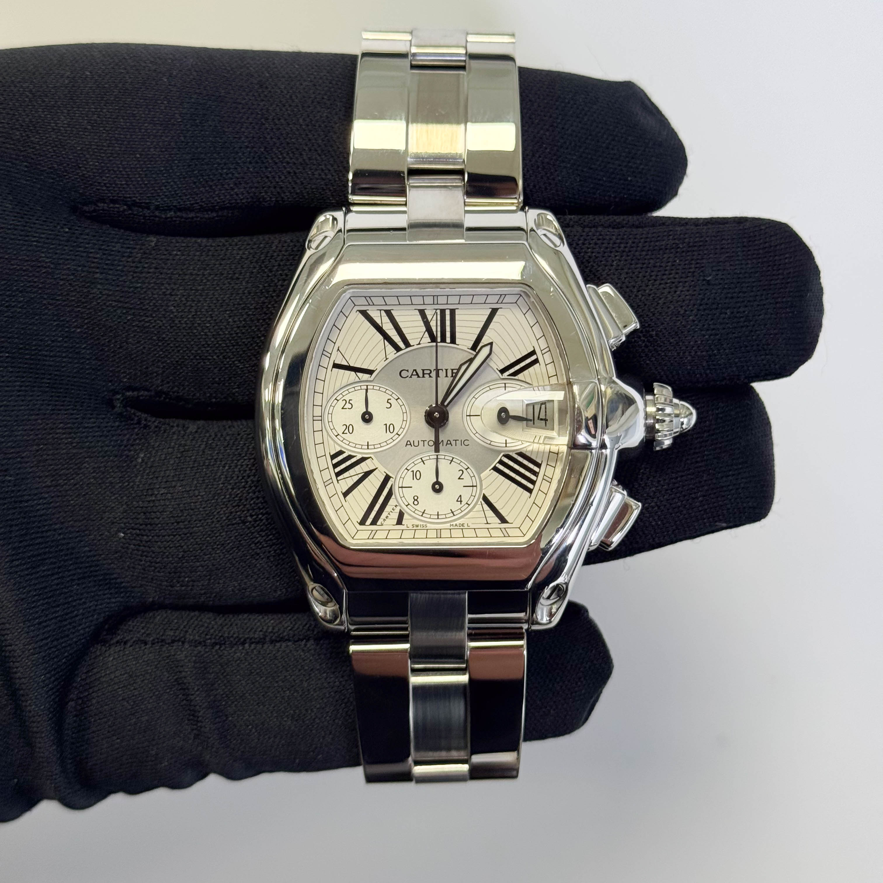 Cartier Roadster 40mm Silver Dial Watch Ref# 2618 - Happy Jewelers Fine Jewelry Lifetime Warranty