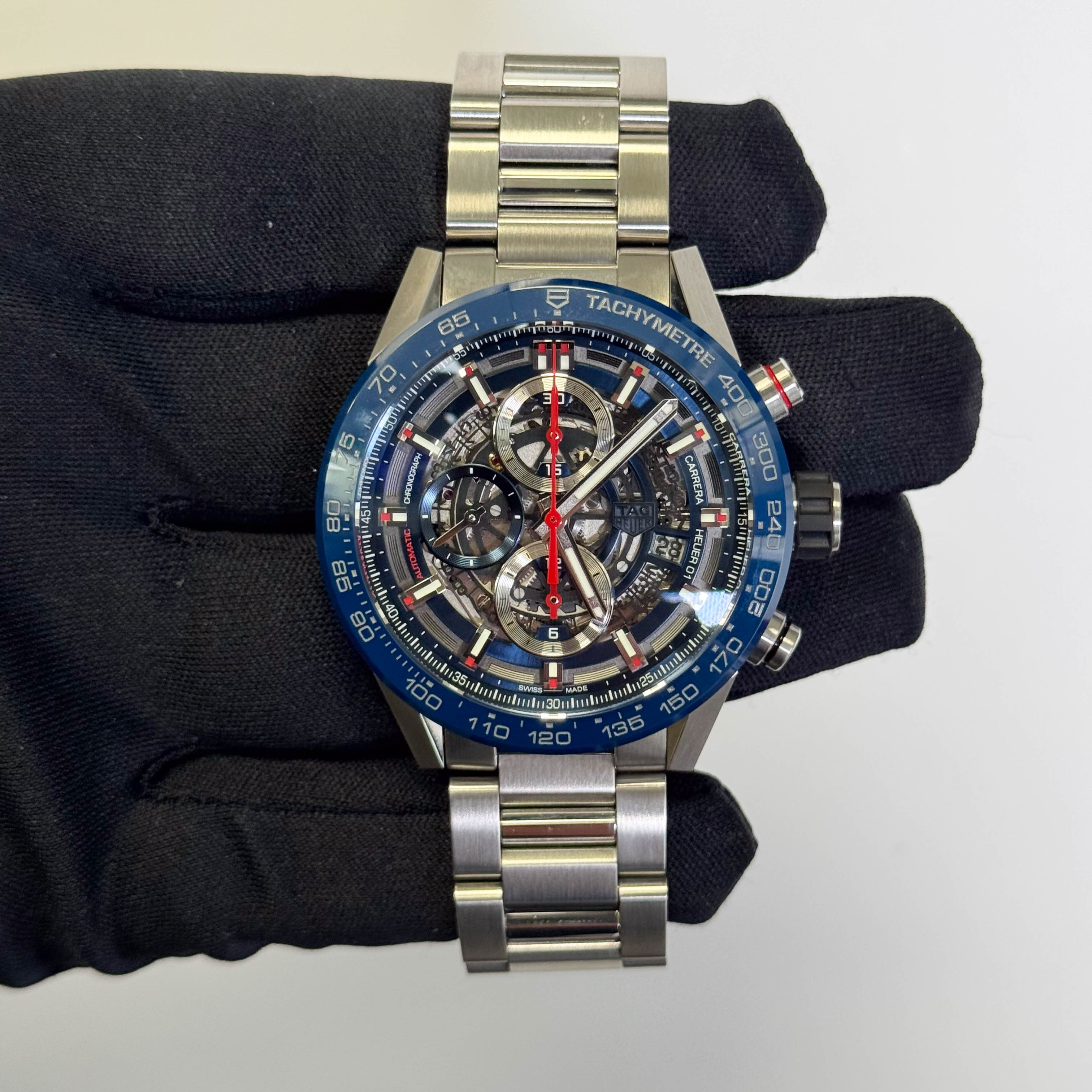 Tag Heuer Carrera 43mm Skeleton Dial Watch Ref# CAR201T.BA0766