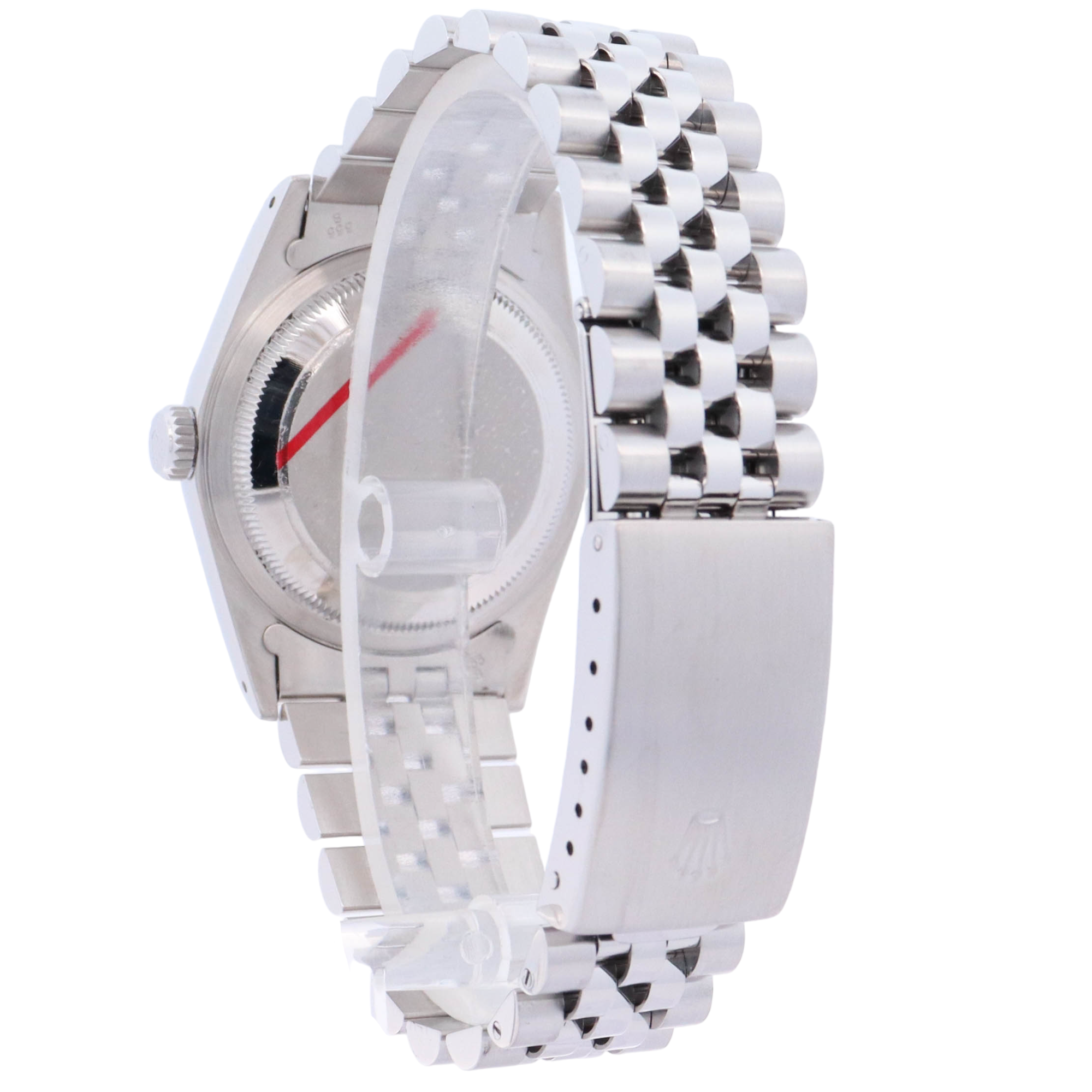 Rolex Datejust 36mm Stainless Steel Dark Gray Tapestry Dial Watch Reference# 16234 - Happy Jewelers Fine Jewelry Lifetime Warranty