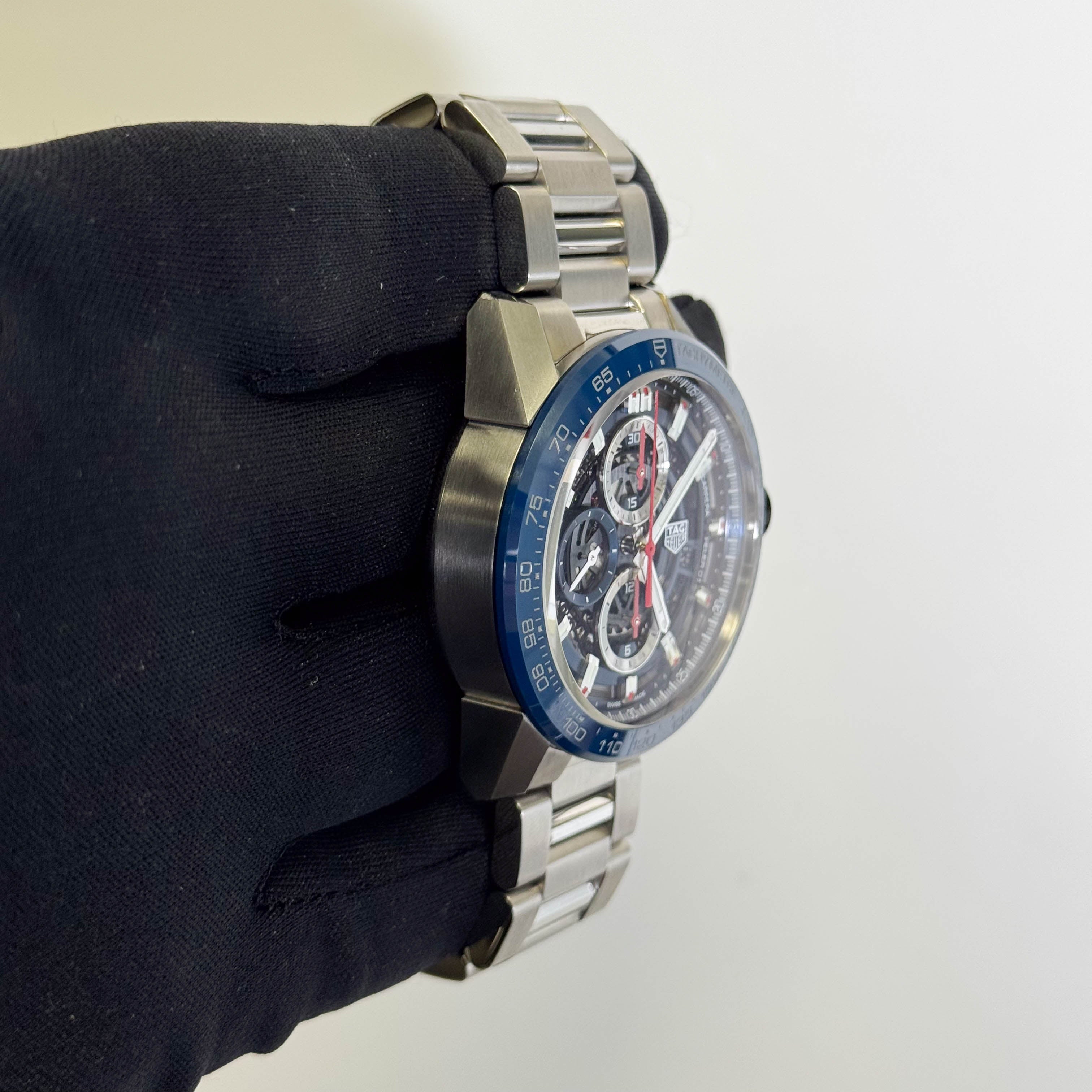 Tag Heuer Carrera 43mm Skeleton Dial Watch Ref# CAR201T.BA0766