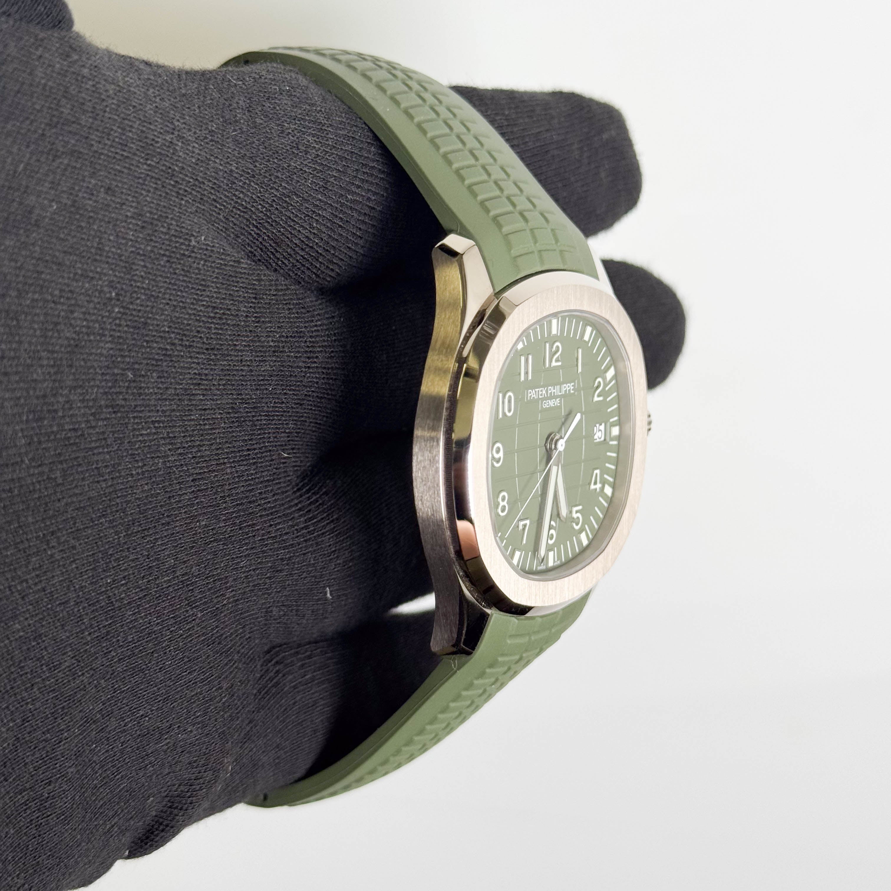 Patek Philippe Aquanaut 42mm Green Dial Watch Ref# 5168G-010
