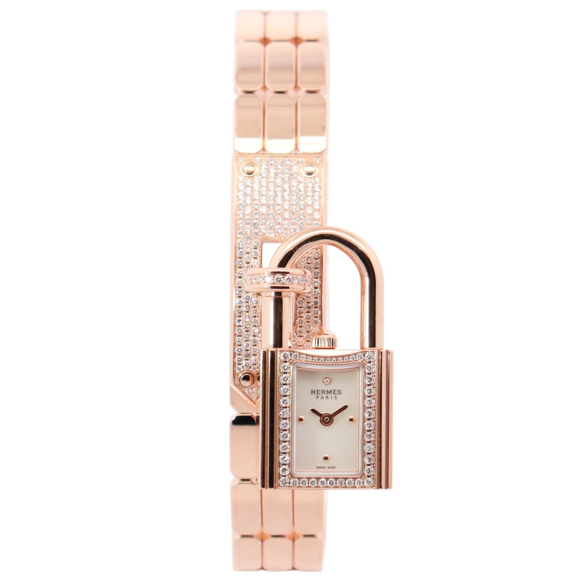 Hermes Kelly Watch 16mm MOP Dial Watch Ref# KE4.171 - Happy Jewelers Fine Jewelry Lifetime Warranty