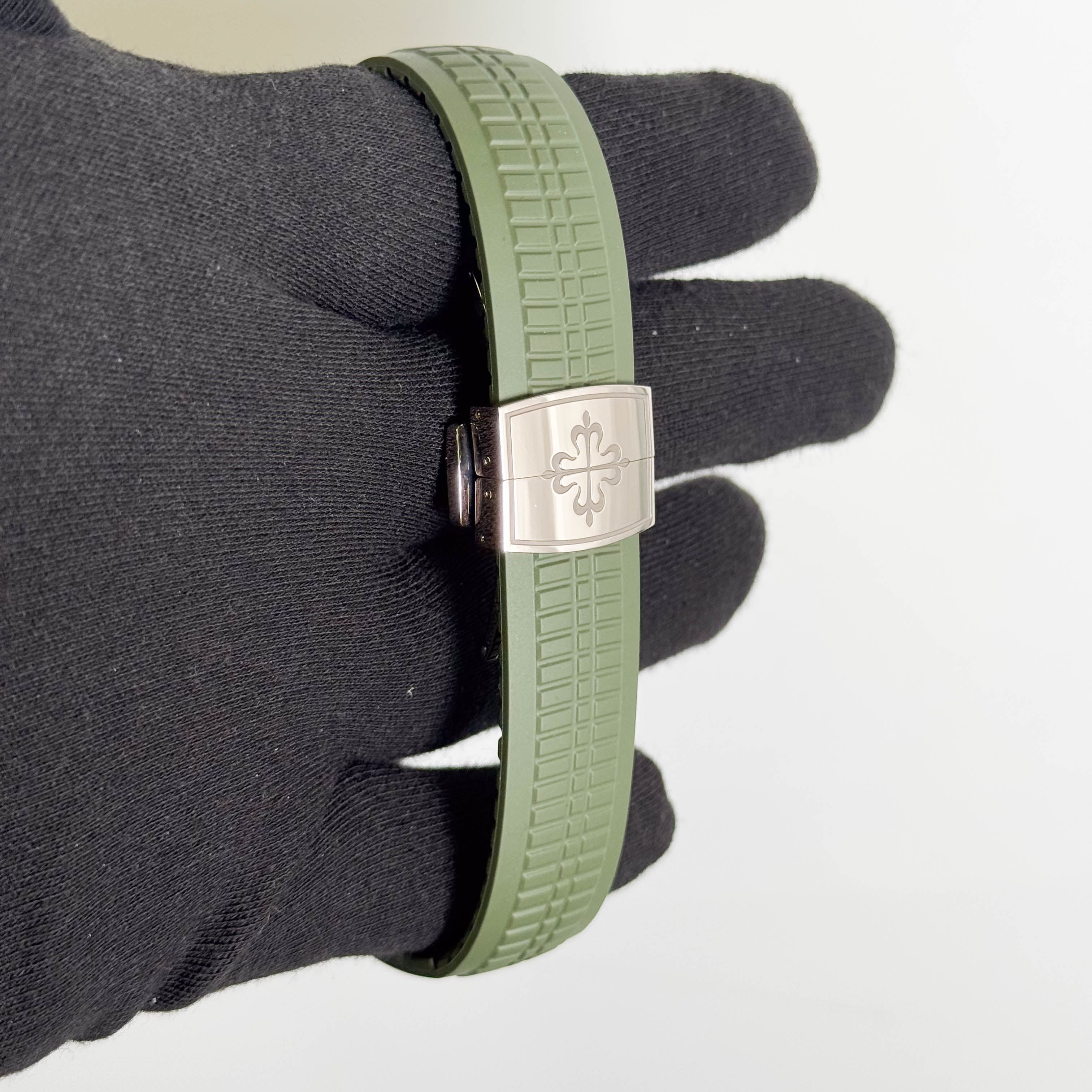 Patek Philippe Aquanaut 42mm Green Dial Watch Ref# 5168G-010