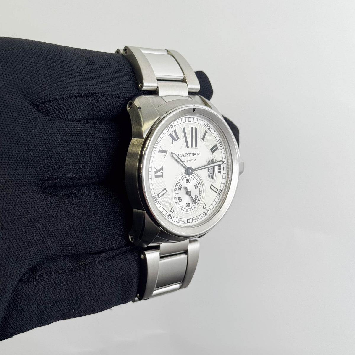 Cartier Calibre De 42mm Silver Dial Watch Ref# W7100015