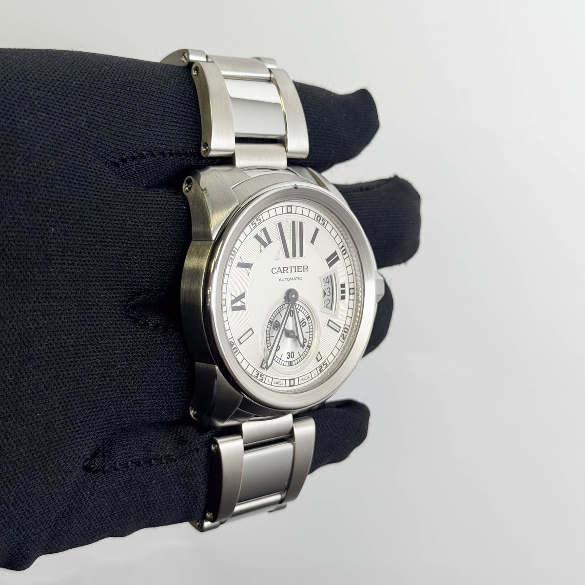 Cartier Calibre De 42mm Silver Dial Watch Ref# W7100015