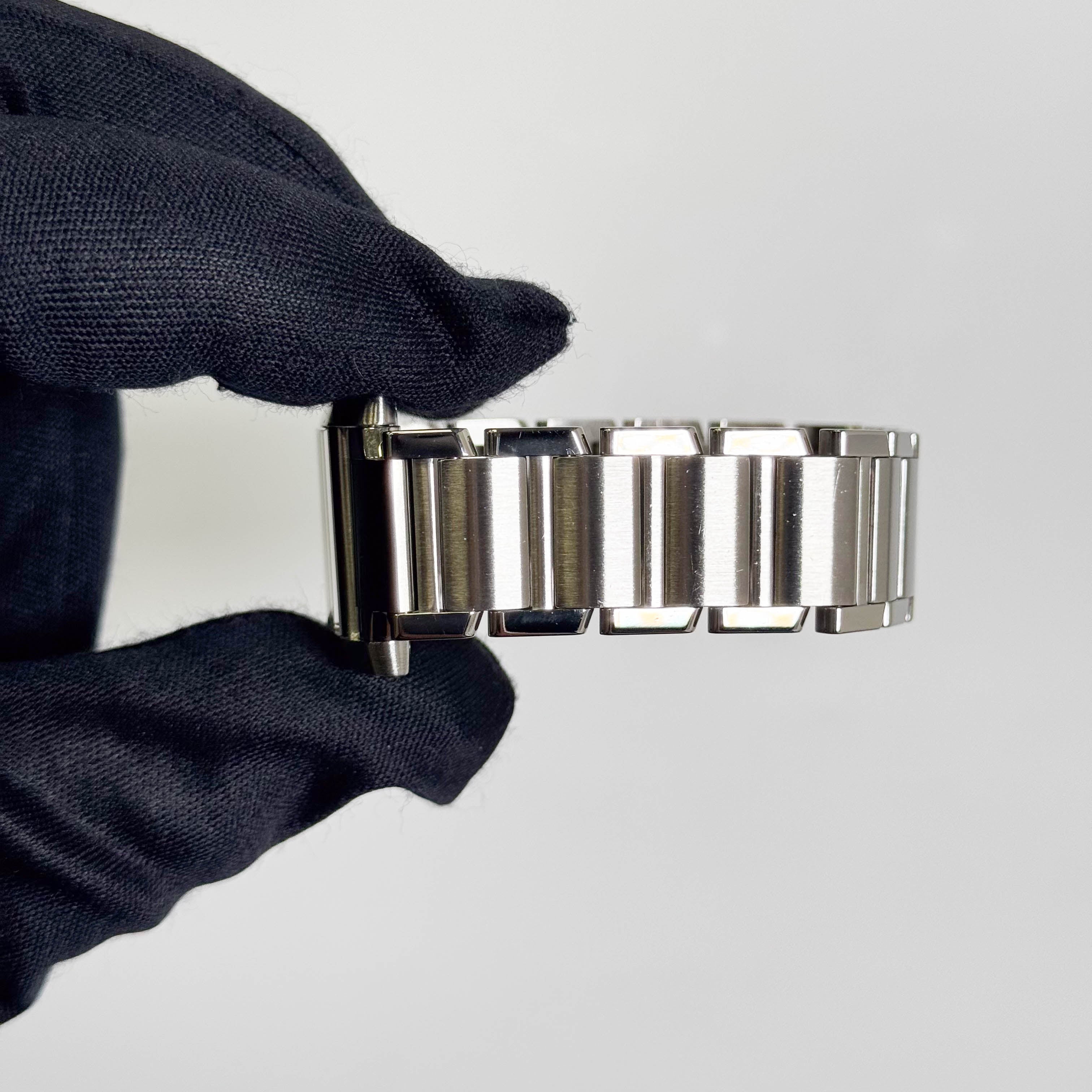 Cartier Tank Stainless Steel 25mm White/Ivory Dial Watch Ref# W51011Q3 - Happy Jewelers Fine Jewelry Lifetime Warranty