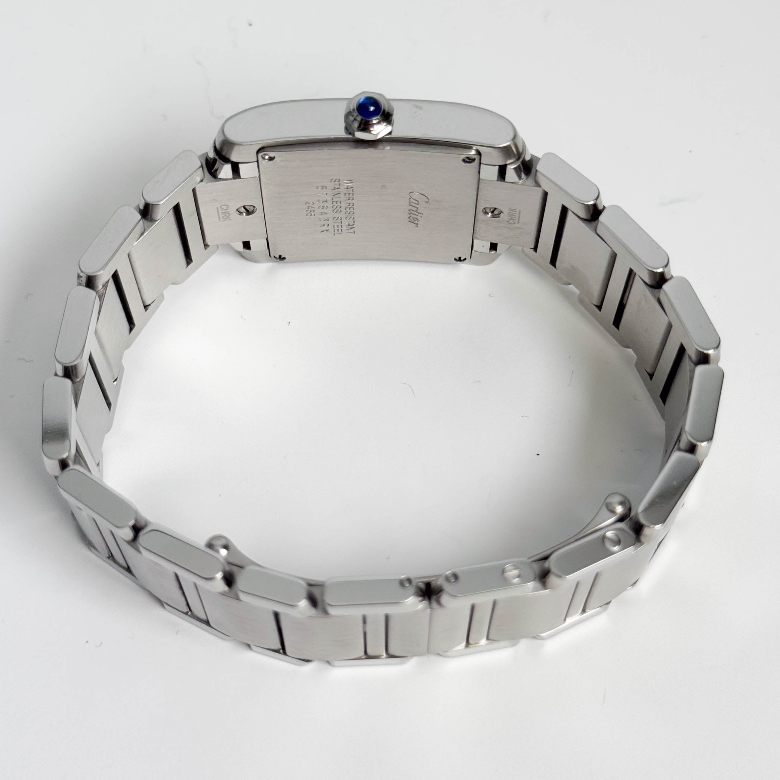 Cartier Tank Stainless Steel 25mm White/Ivory Dial Watch Ref# W51011Q3 - Happy Jewelers Fine Jewelry Lifetime Warranty