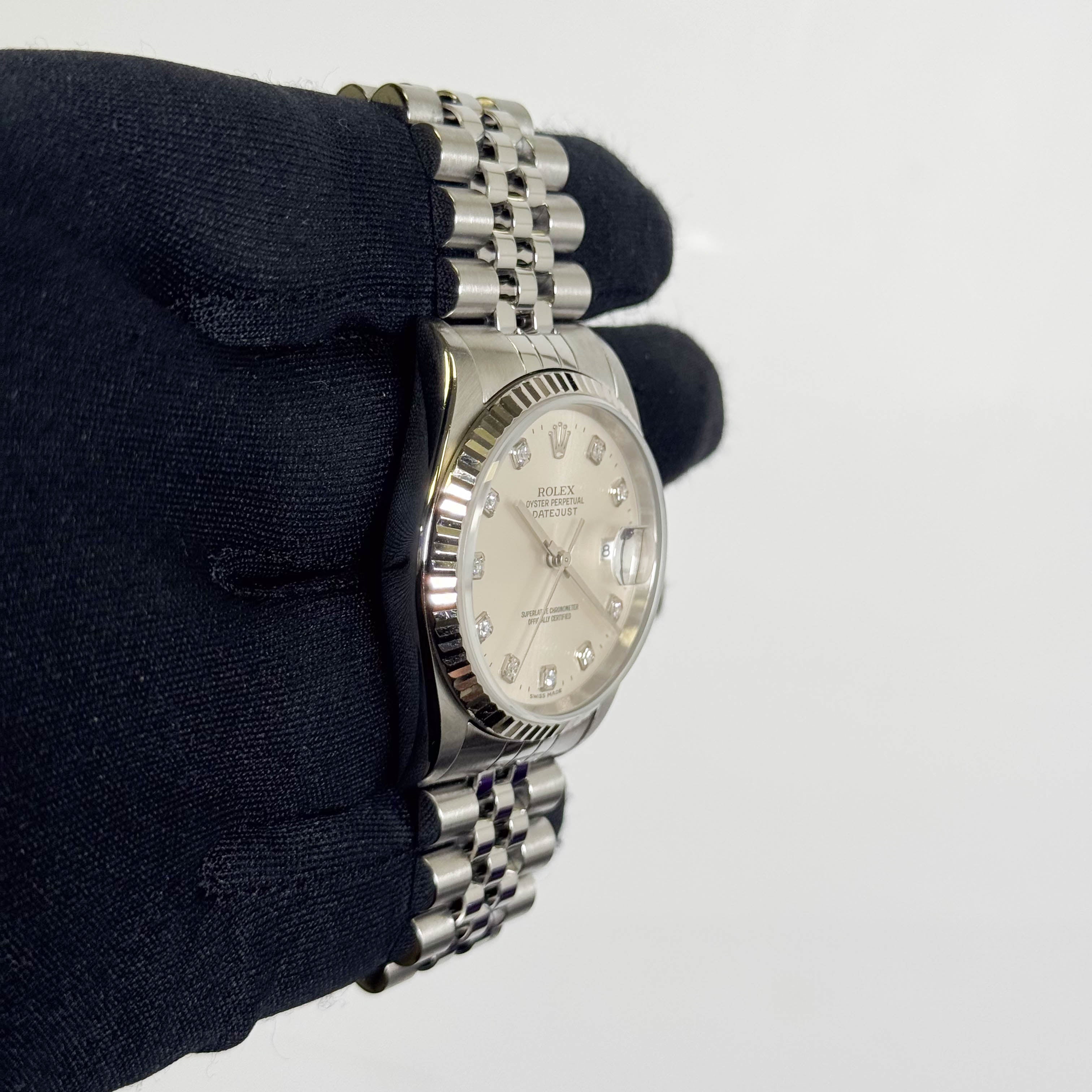 Rolex Datejust 36mm Silver Diamond Dial Watch Ref# 126234 - Happy Jewelers Fine Jewelry Lifetime Warranty