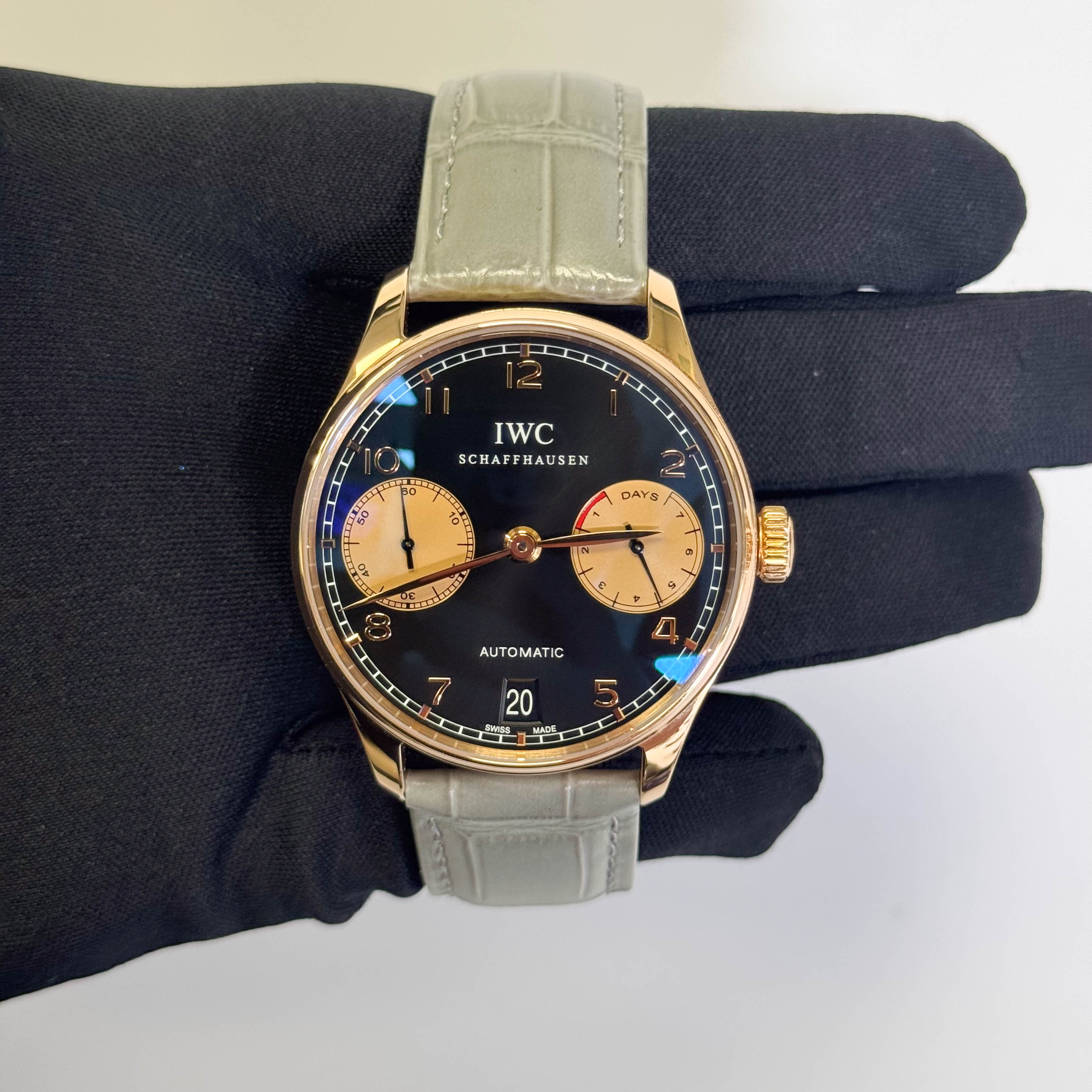 IWC Portuguese 42mm Black Dial Watch Ref# IW500121