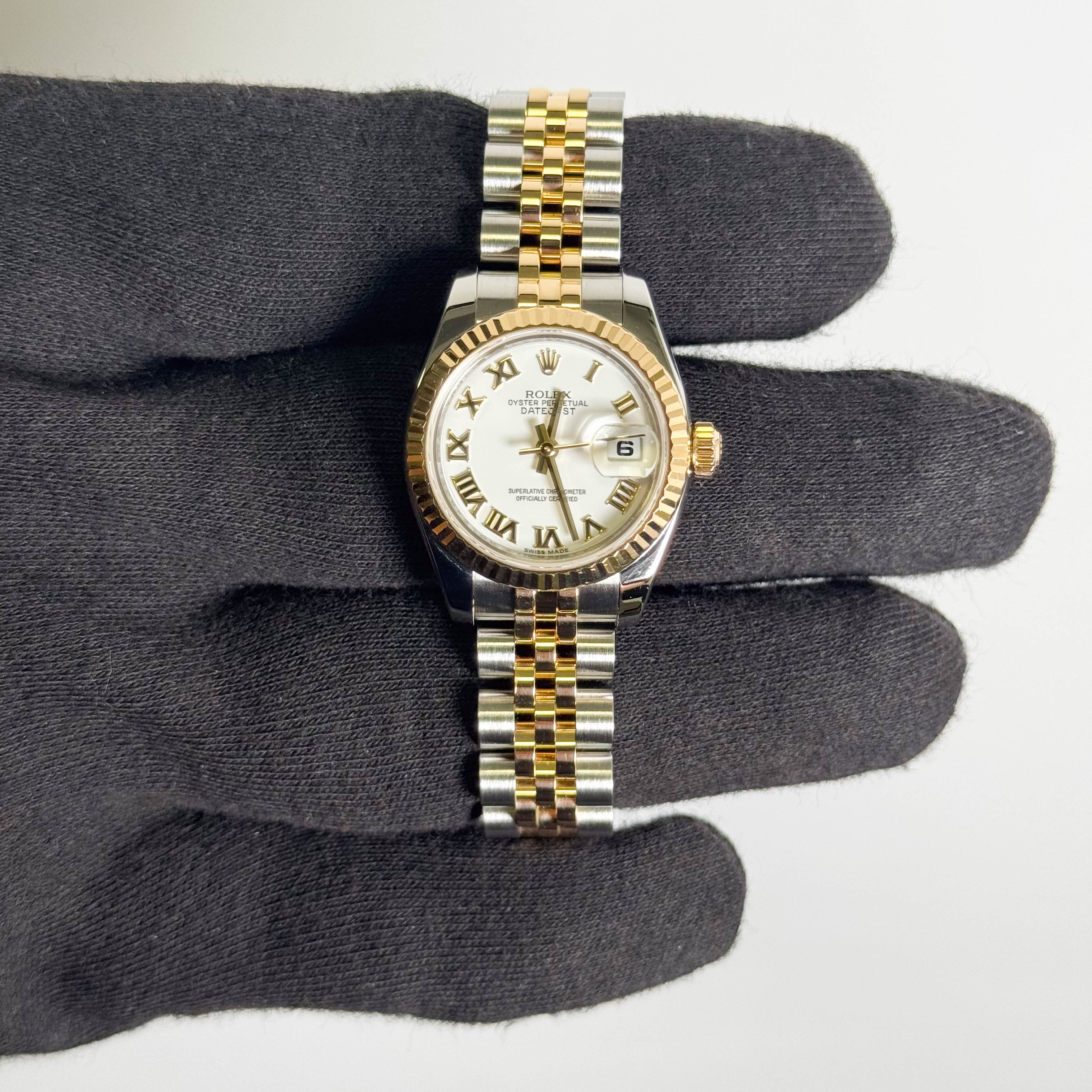 Rolex Datejust 26mm White Dial Watch Ref# 179173