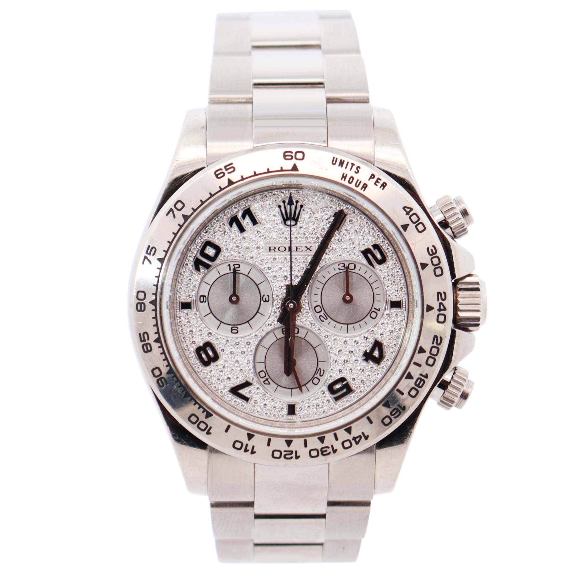 Rolex Daytona 40mm Pave Dial Watch Ref# 116509 - Happy Jewelers Fine Jewelry Lifetime Warranty