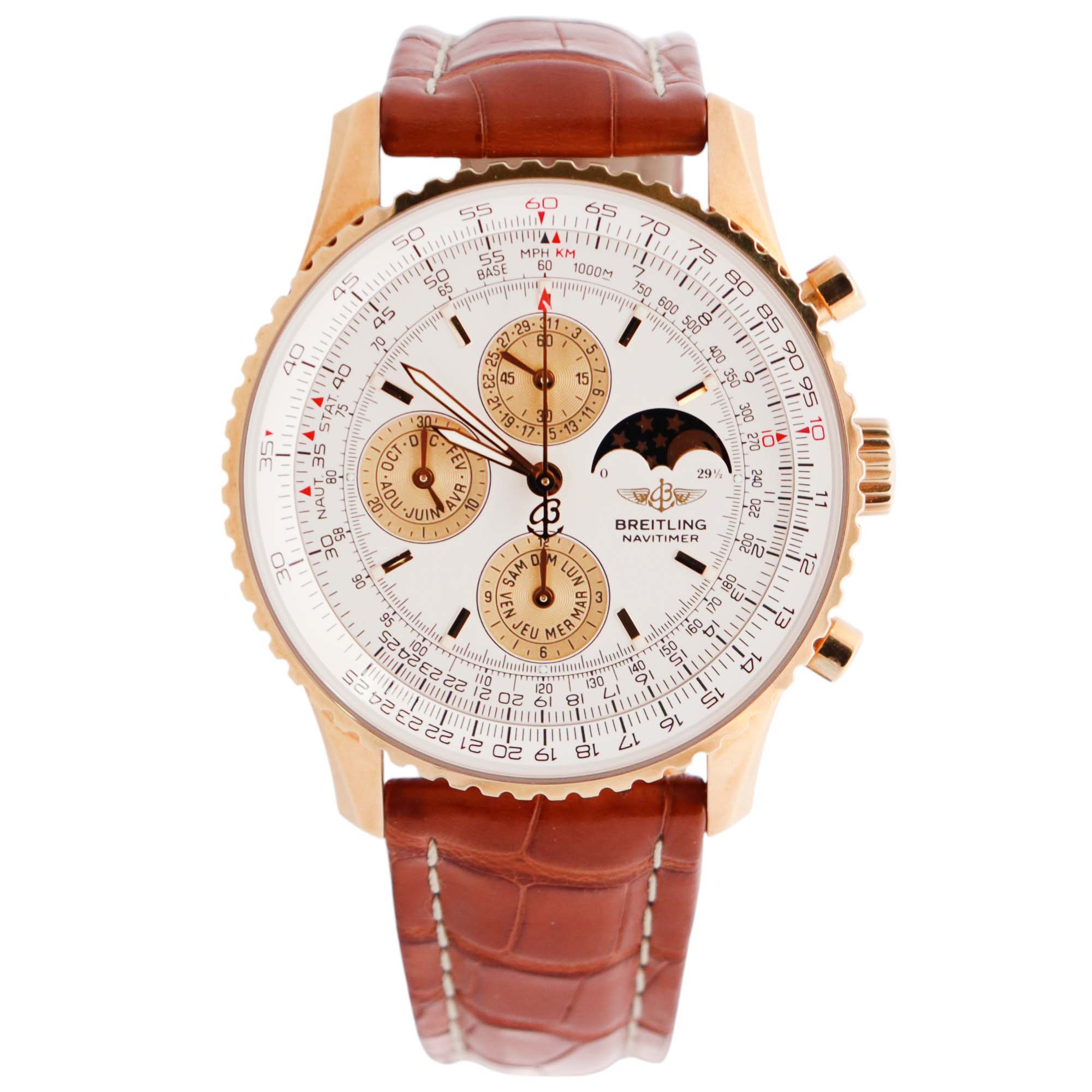 Breitling Navitimer 43mm White Dial Watch Ref# K19340 - Happy Jewelers Fine Jewelry Lifetime Warranty