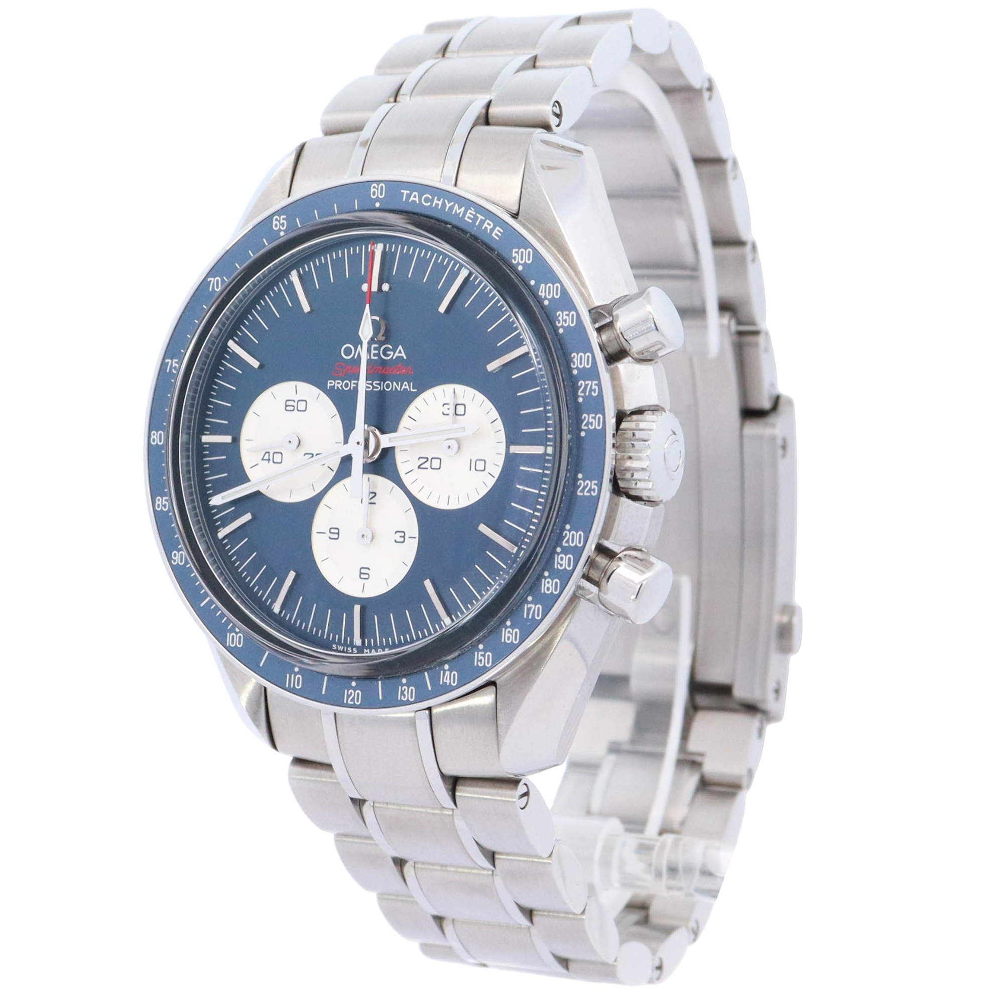 Omega Speedmaster "Tokyo 2020 Olympics" 42mm Stainless Steel Blue Chronograph Dial Watch Reference# 522.30.42.30.03.001 - Happy Jewelers Fine Jewelry Lifetime Warranty
